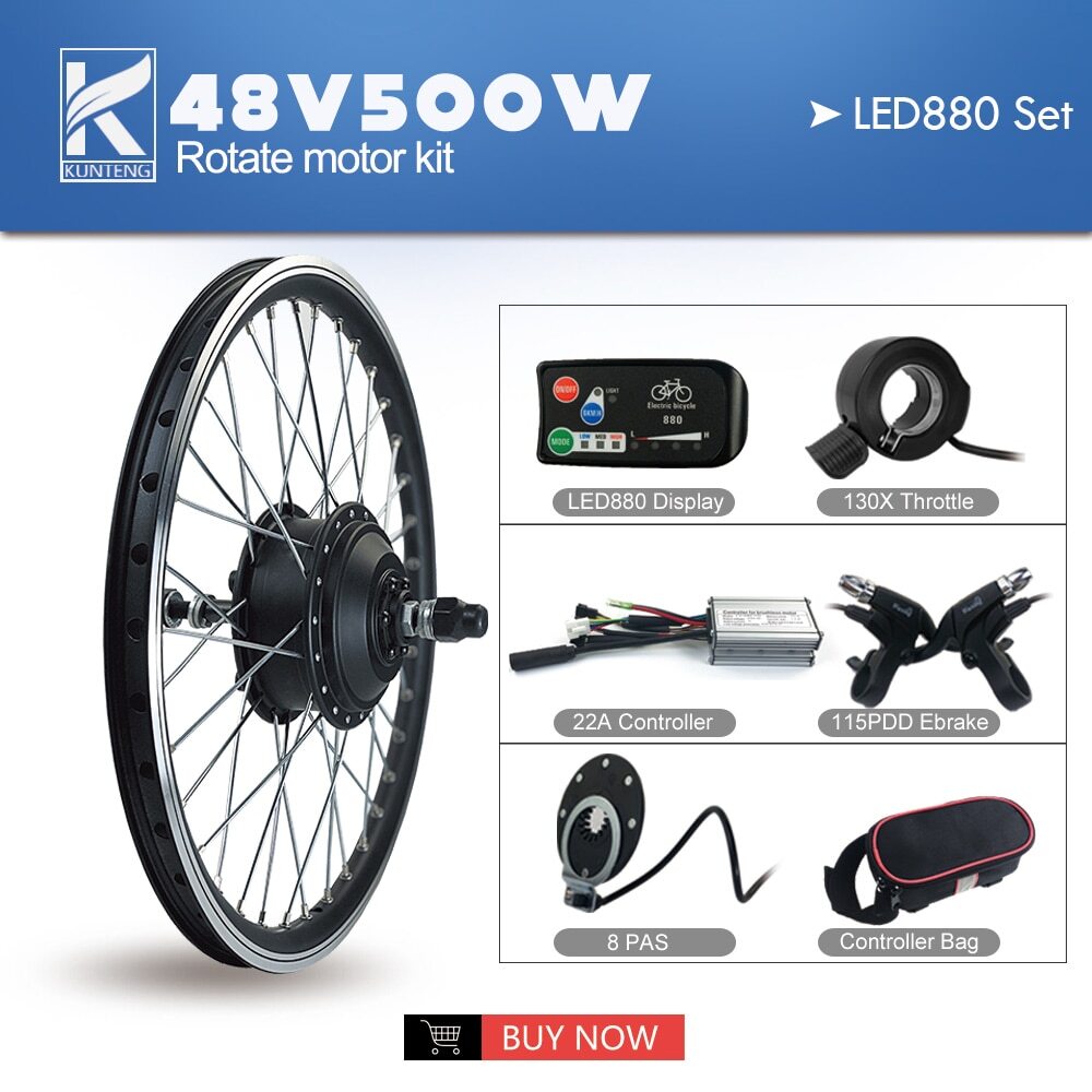 36V48V 500W EBike Conversion Kit Rear Rotate Hub Motor16 20 24-29inch 700C Wheel