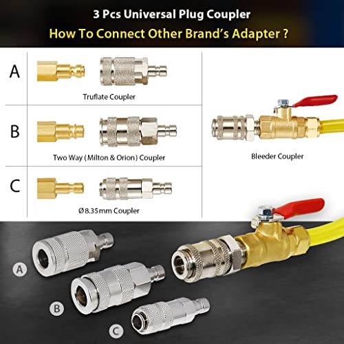 FIRSTINFO A1163HK3 Hydraulic Brake and Clutch Pressure Bleeder + 11pcs Adapters