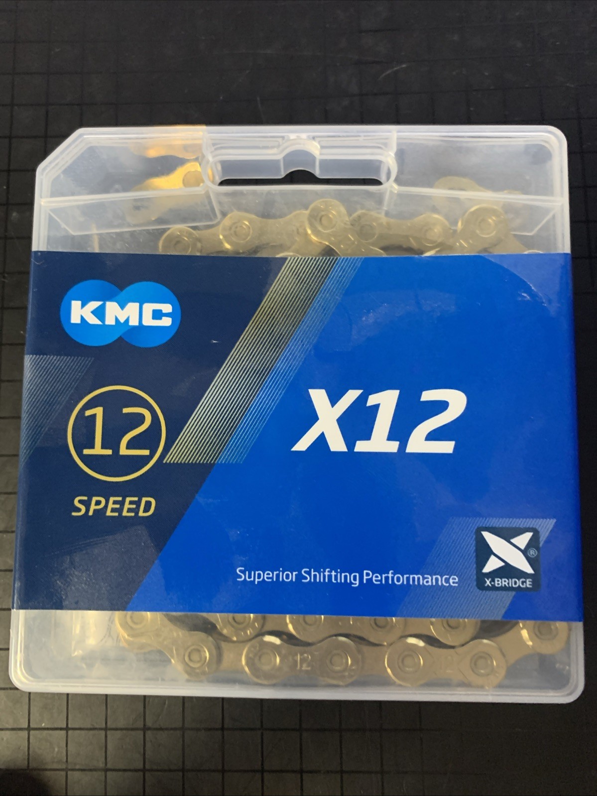 KMC X12 Gold Ti-N 12-Speed Bike Chain 126L fits SRAM GX NX Eagle 12sp Road / MTB