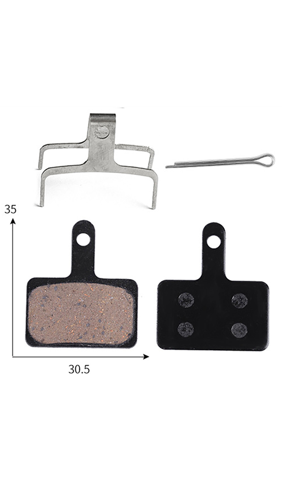 2 Pair Semi-metallic Brake Pads – Type B For Lectric XP Step-Thru Lite e-bikes