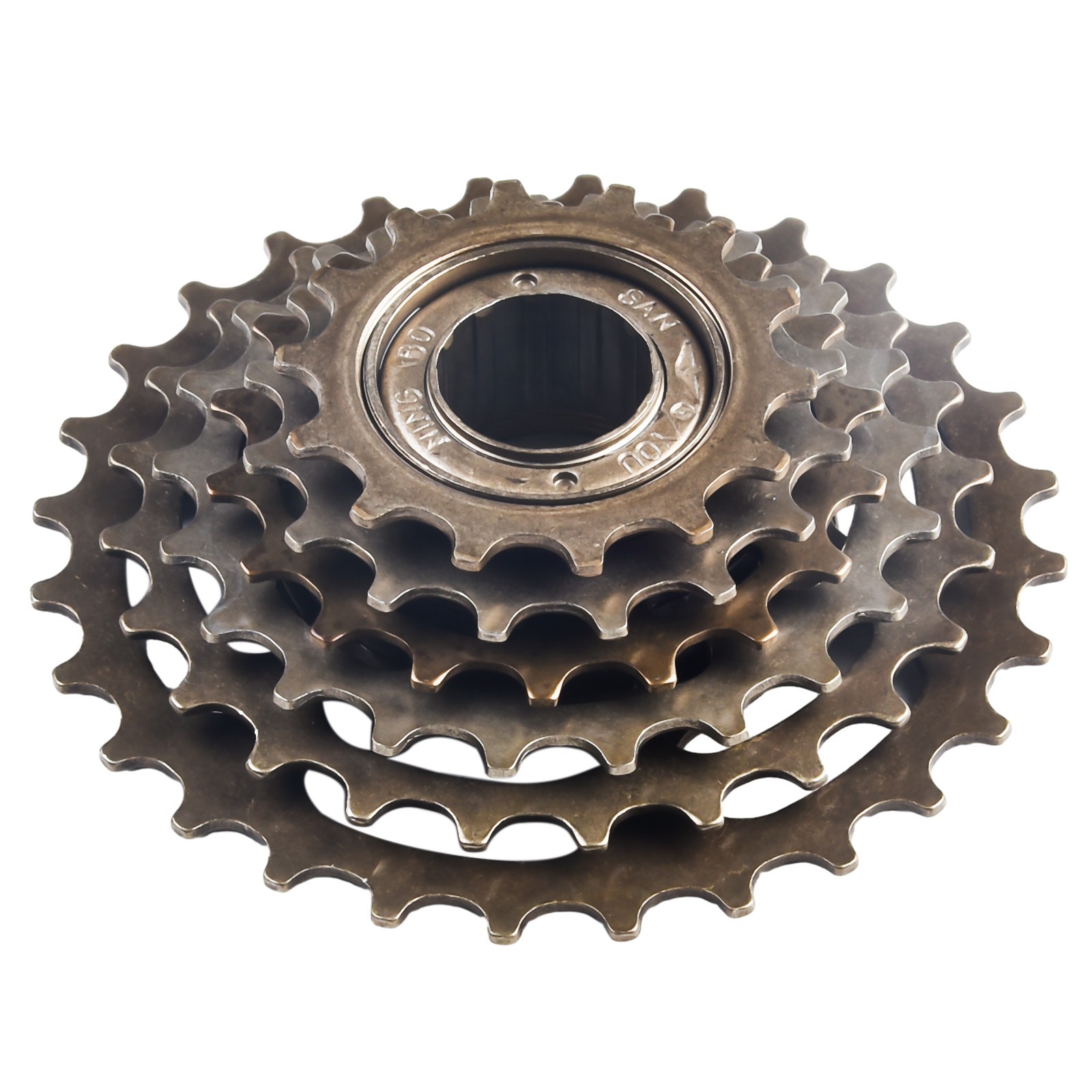 Brown High carbon Steel Bike Parts Screw On Freewheel for Bike 678 Speed