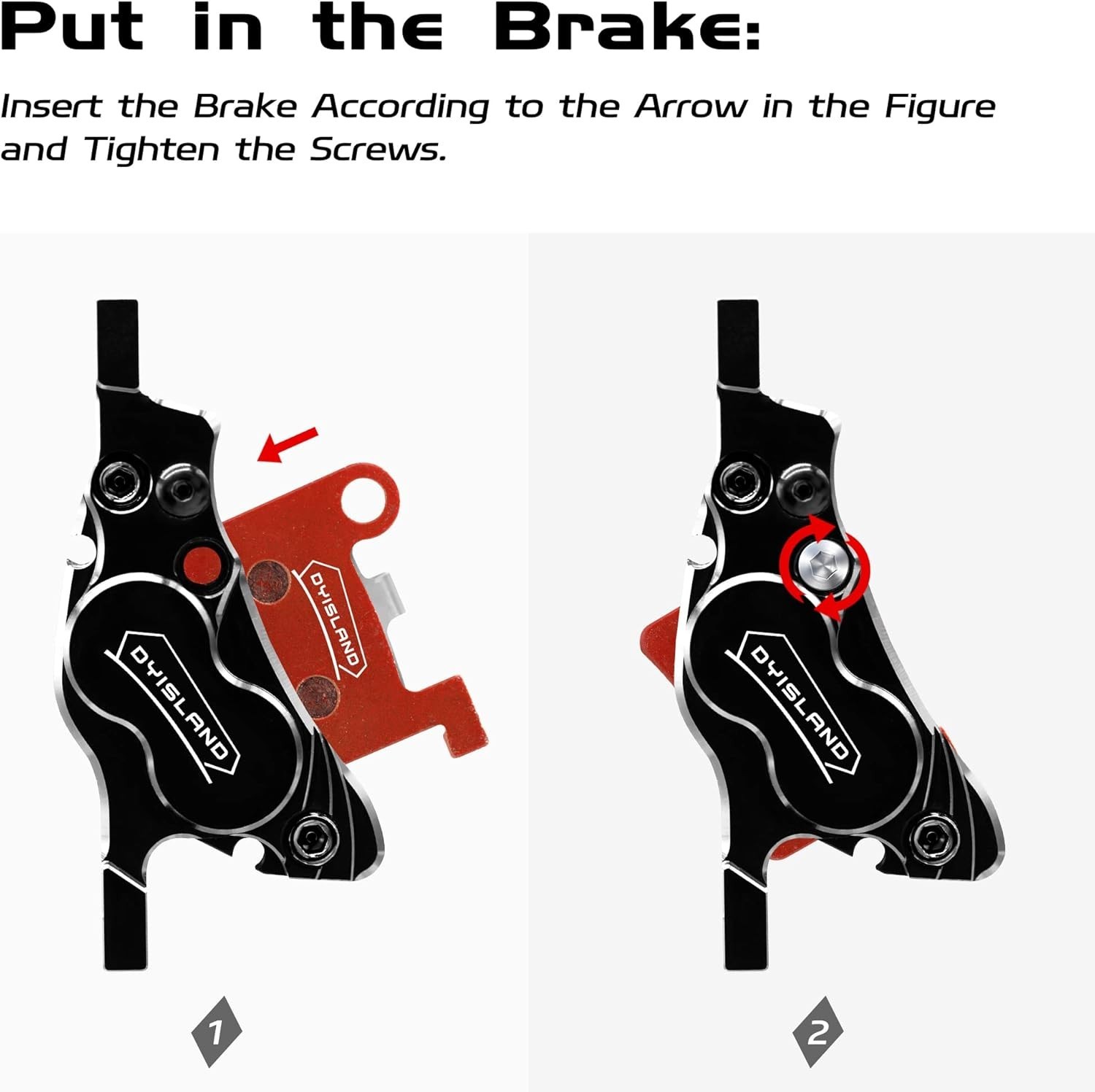 MT600 Electric Bike Disc Brake Pad Two Pairs, Suitable for LD-200PLUS LD4X-60…