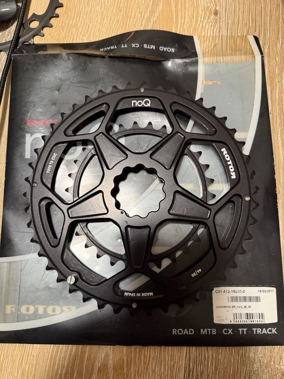 Rotor No Q 46/30 1-piece Double Chain Ring For 3D/3D+ Cranks