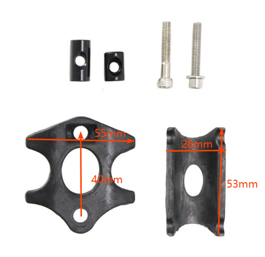 1 Set Carbon Fiber Bike Seatpost Clamp For Saddle Rails 7x9mm 7x7mm Clip US SHIP