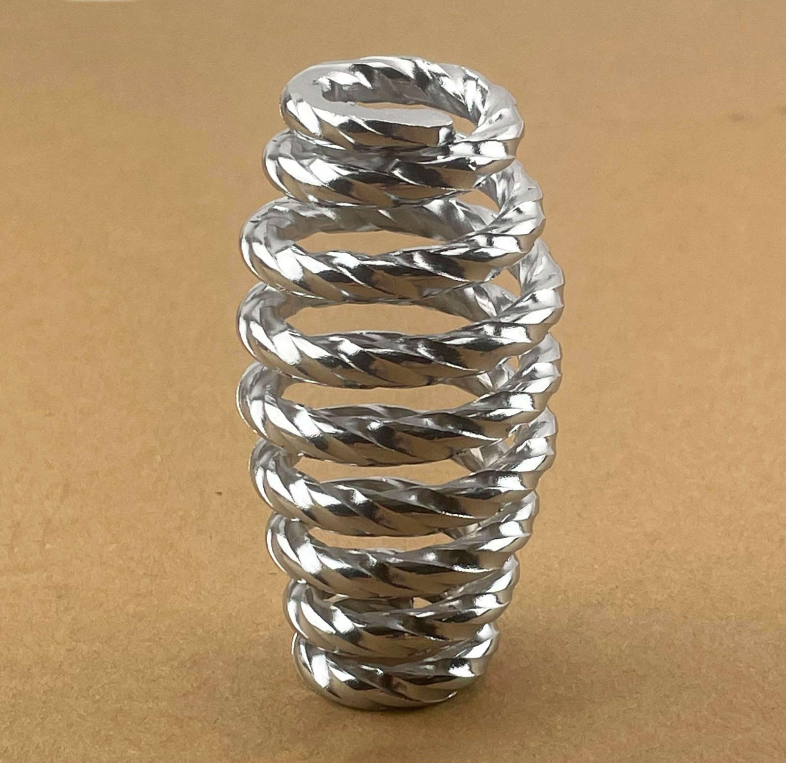 LOWRIDER Bicycle Square Twisted Spring Fork Spring – Chrome (90x45mm Universal).