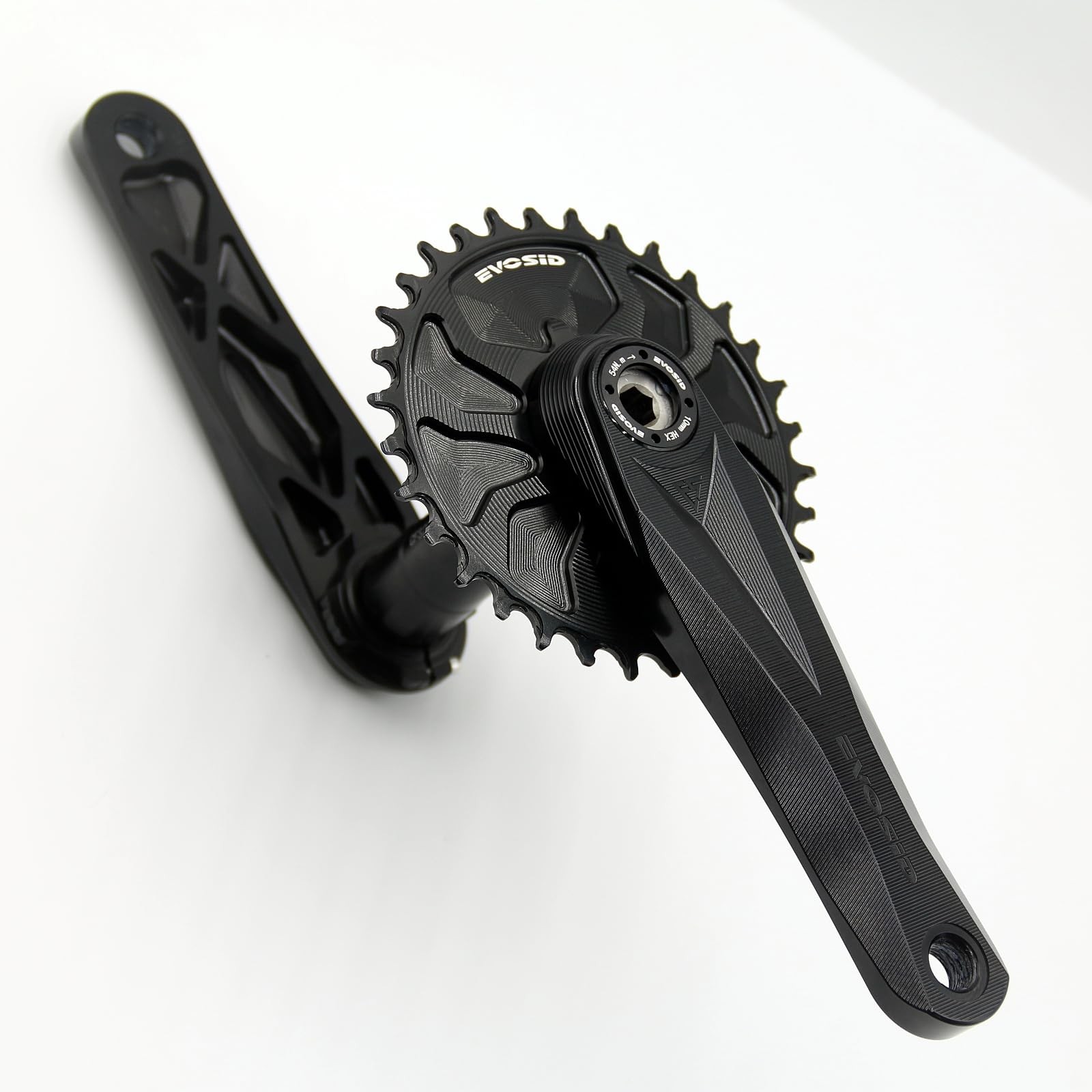 EVOSID Mountain Bike Crankset, Hollow Crank Arm 160/165/170MM CNC Aluminum Al…