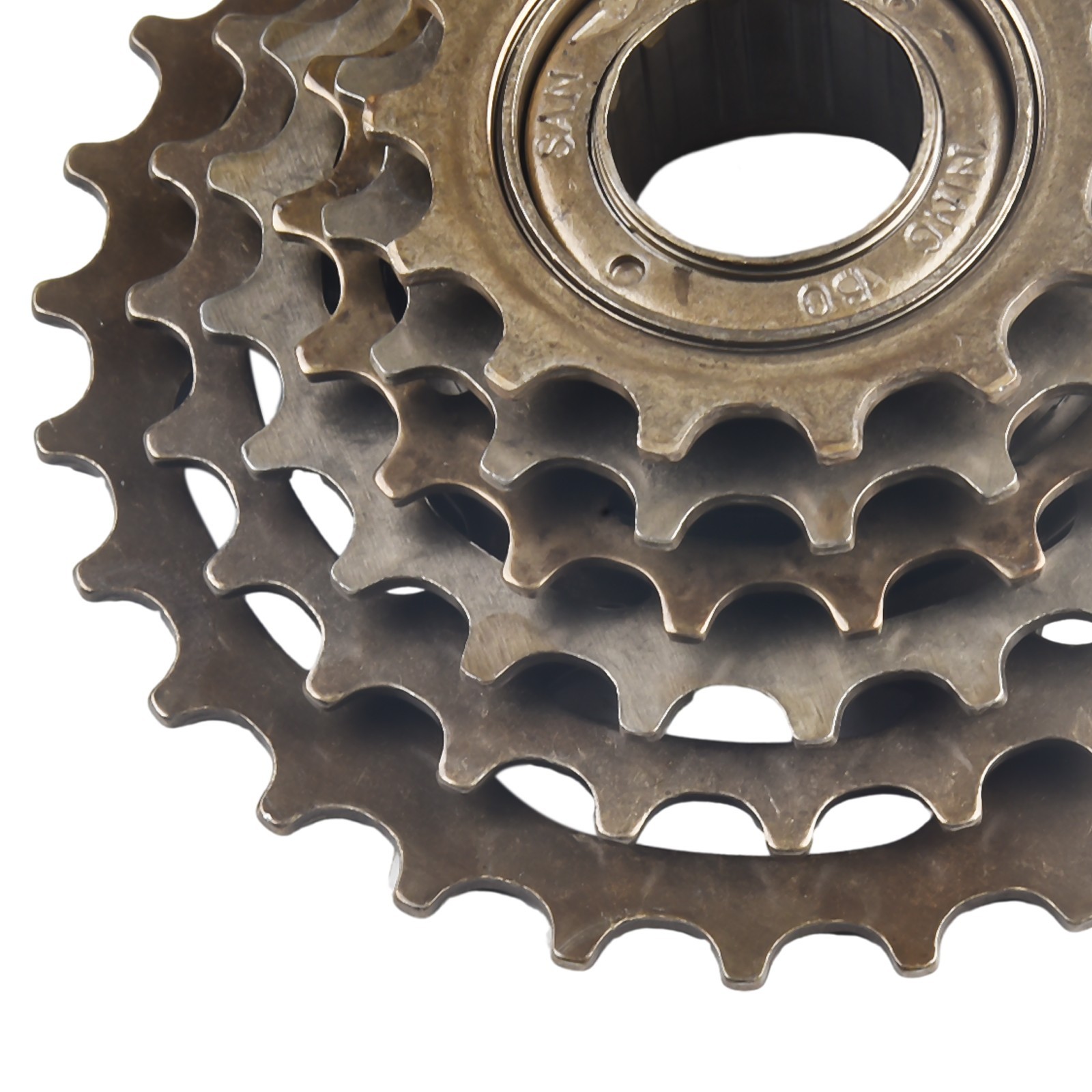 Brown High carbon Steel Bike Parts Screw On Freewheel for Bike 678 Speed