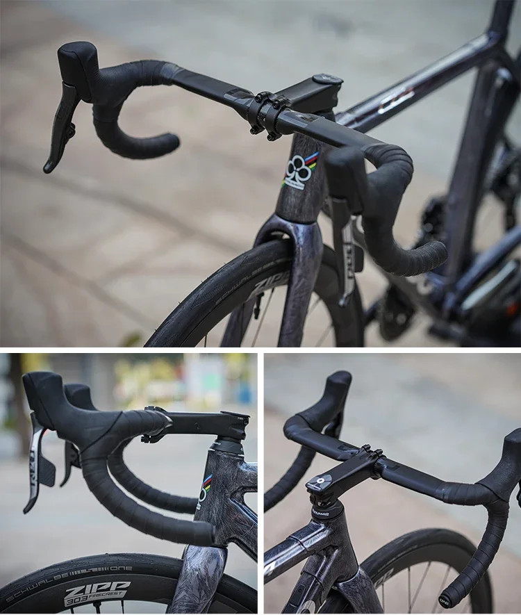 Road Bike Aero Handlebar 360mm-420mm Fully Internal Routing Gravel Drop Bars