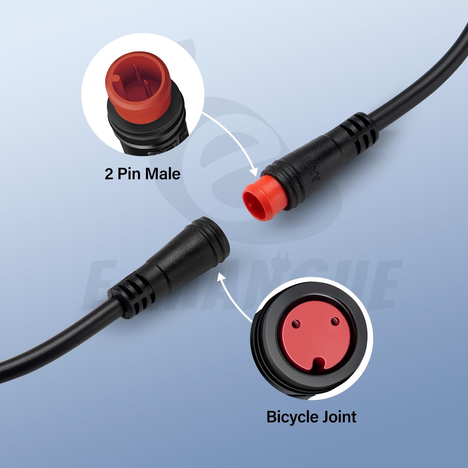 2 Pin E Bike Brake Levers Set Waterproof Electric Cut Off Power Handles