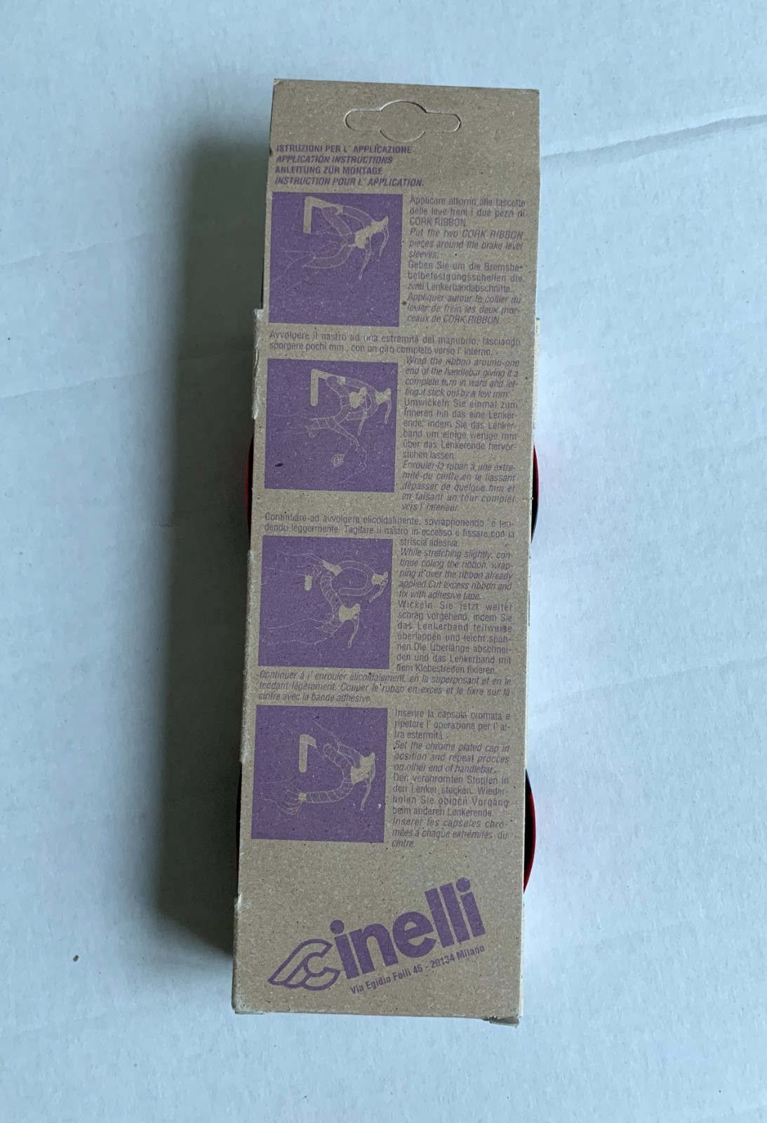 Cinelli Cork Ribbon Macro Splash Colors Red / Black Bar Tape – NOS