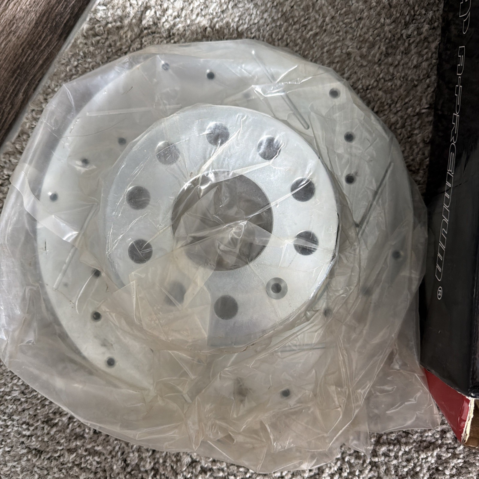 A-Premium 10.04 inch (255mm) Front Drilled and Slotted Disc Brake Rotors OpenBox
