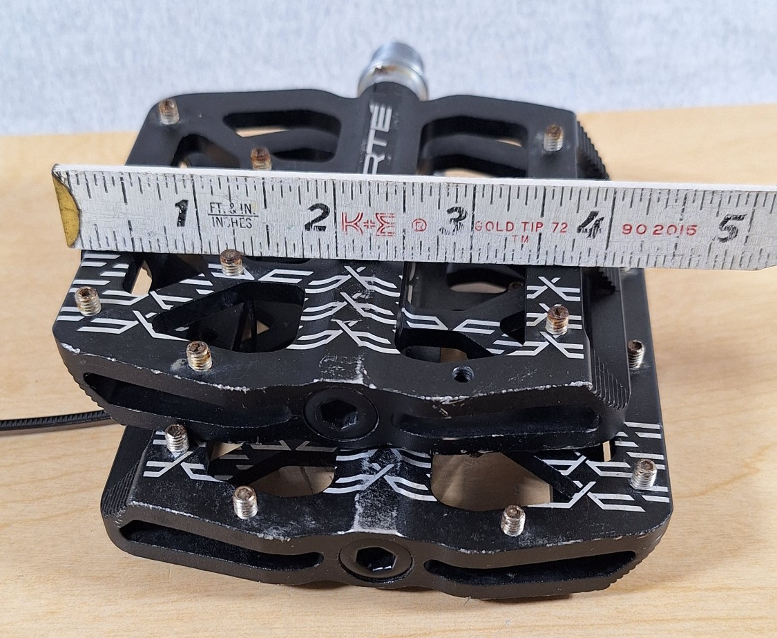 Forte Convert Aluminum Platform Flat Pedals 98x95mm 9/16″ MTB BMX