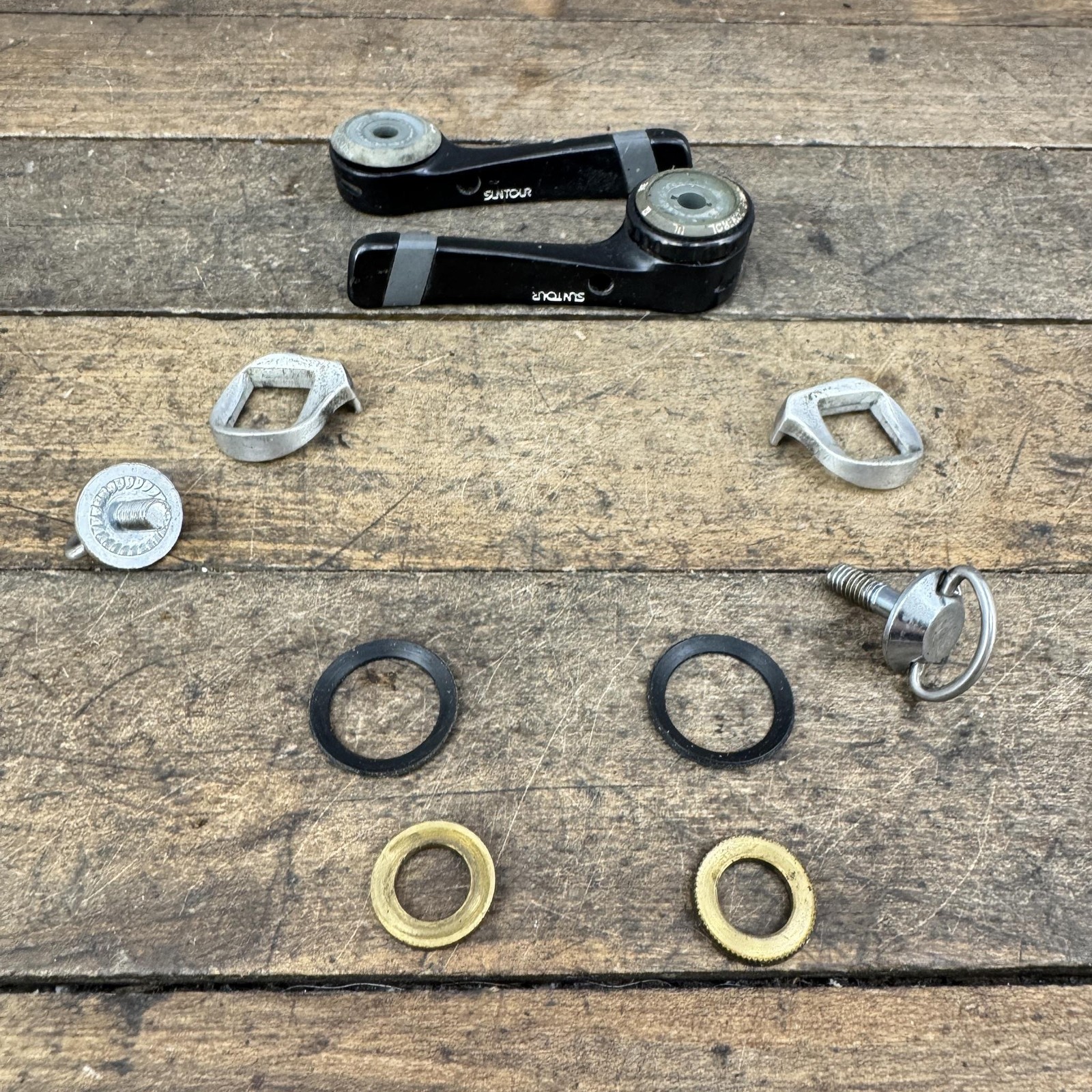 Vintage Suntour Shifters Down Tube 6s Black Index Power Control Set Road Bike