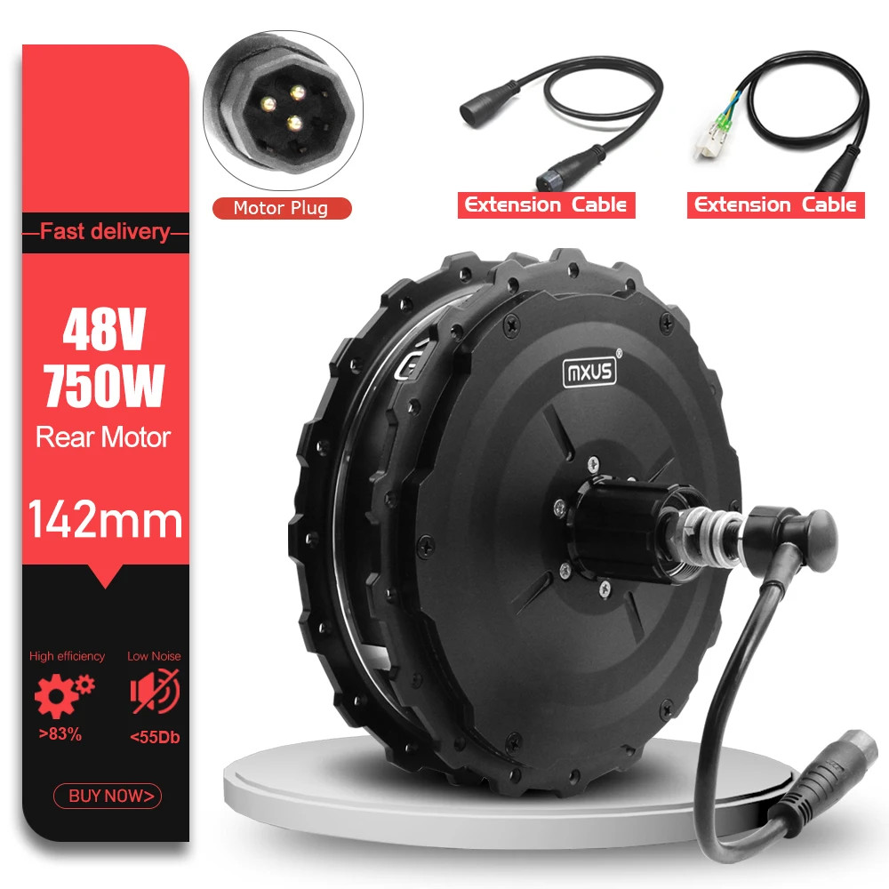 Mountain E-bike 48V 750W High Speed Rear Brushless Gear Hub Motor Wheel Drive