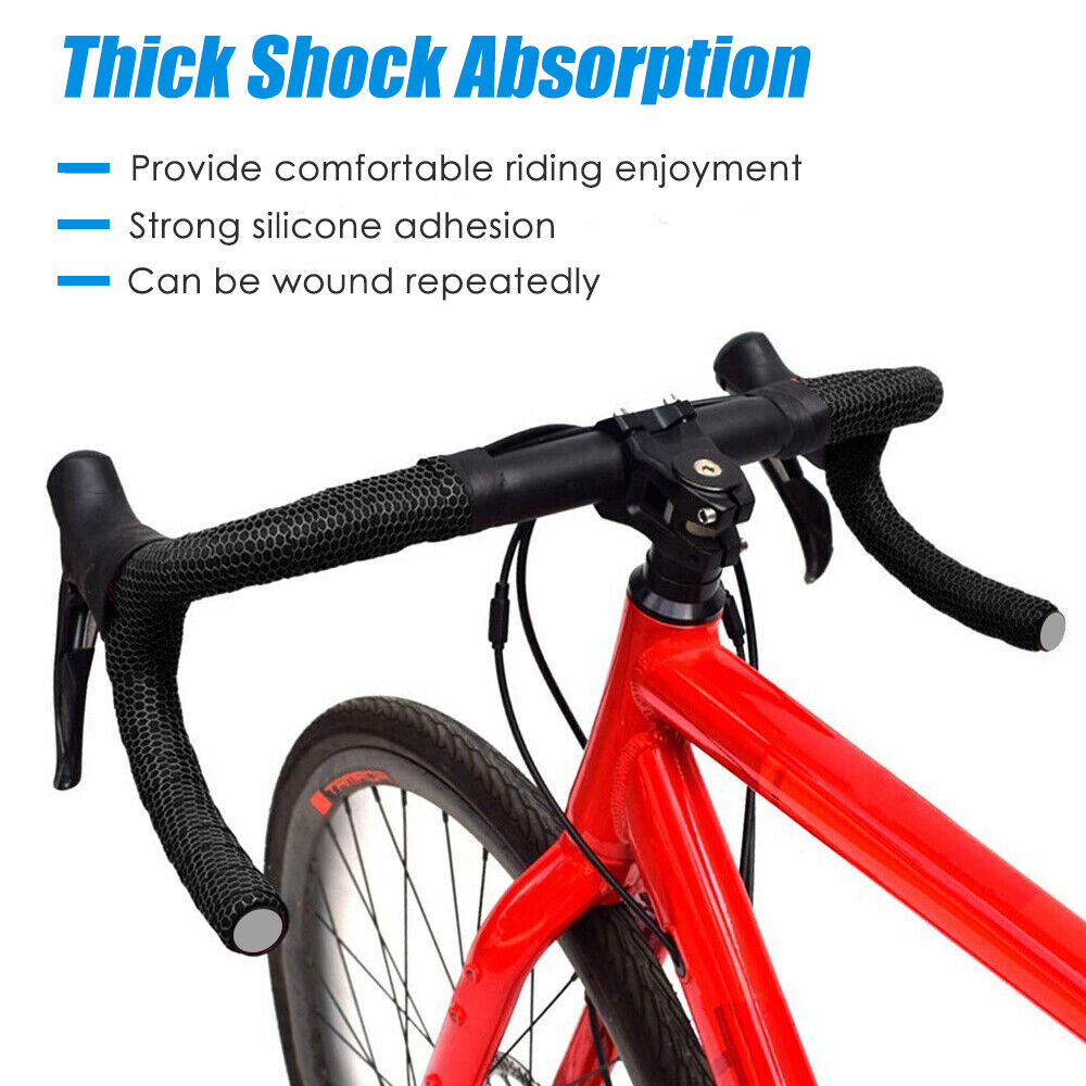 2-Packs Bike Handlebar Tapes Bicycle Cycling Handle Bar Soft EVA Non-slip Wraps