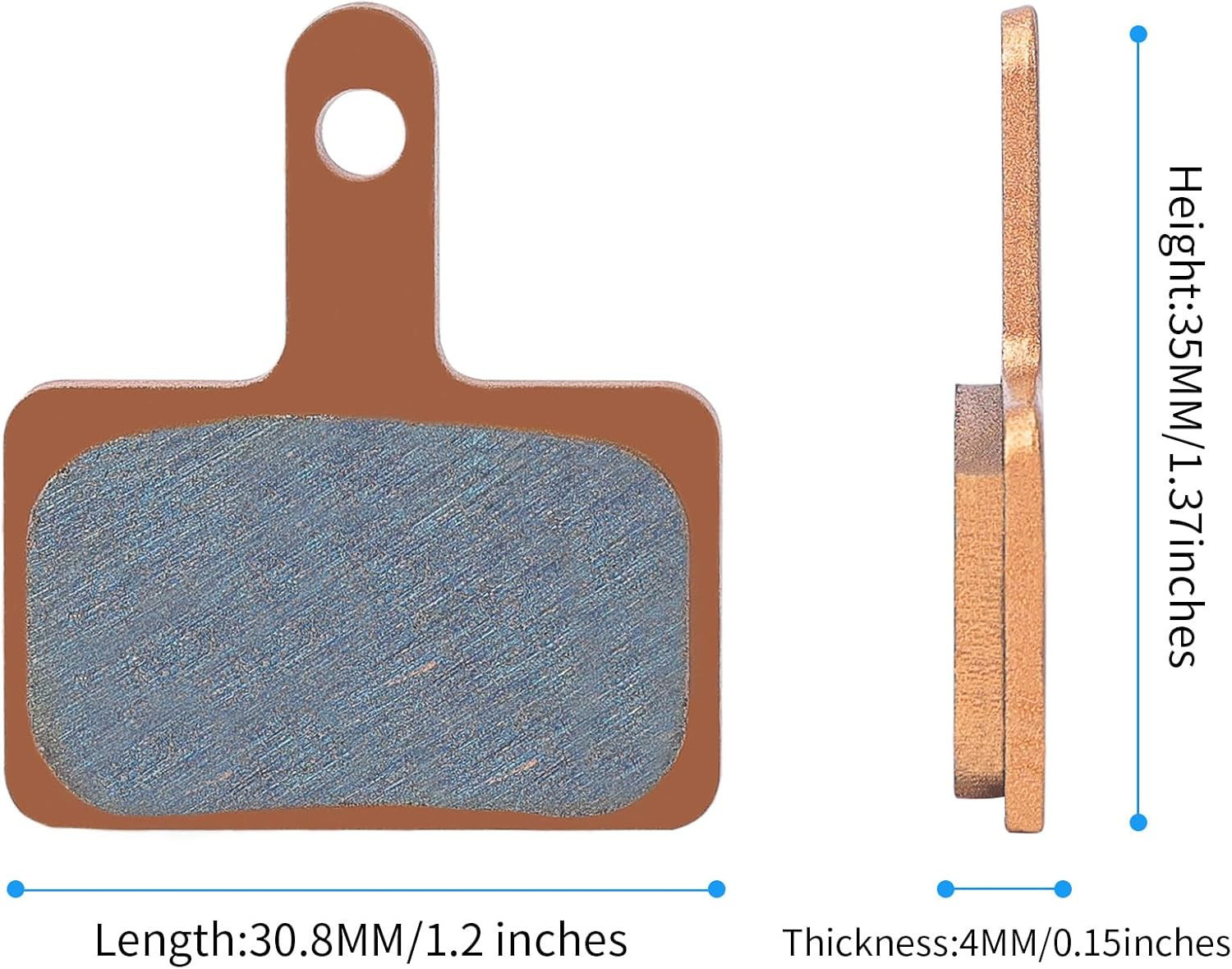 25 Pairs Sintered Metal Ebike Bicycle Disc Brake Pads, Compatible with Tektro Br