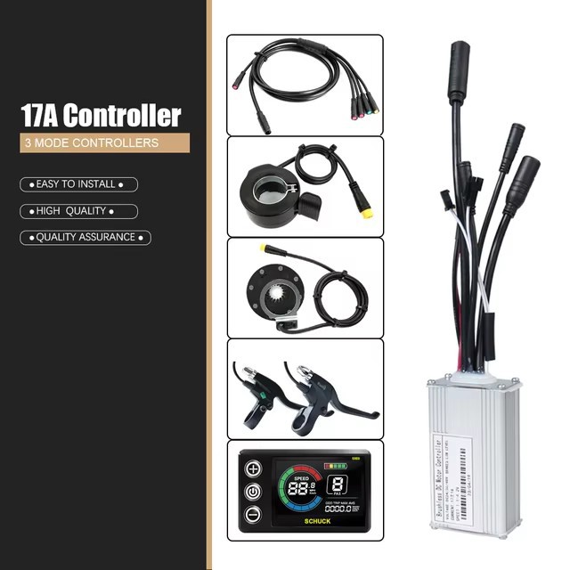 E-bike Controller 12V 24V 36V 48V 60V 72V 17A 26A 30A 250/500/750/1000W +Display