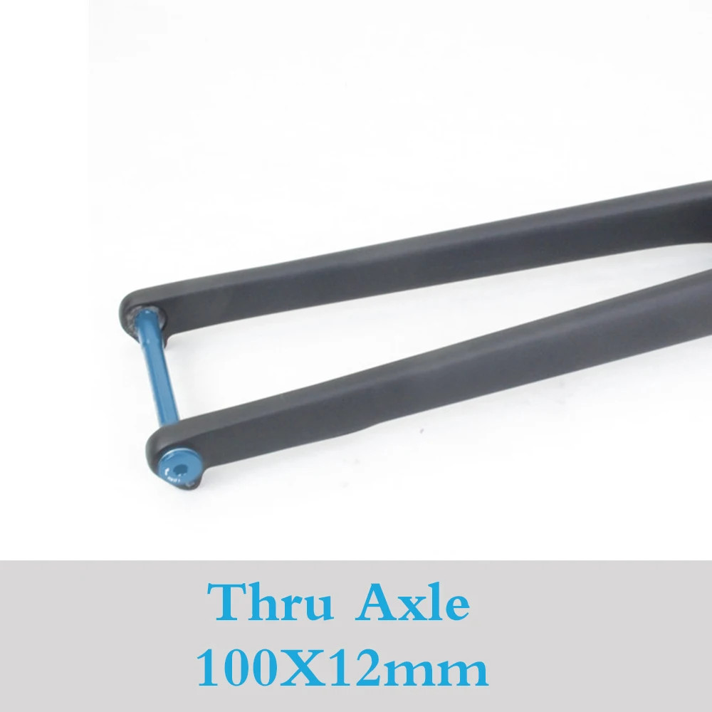 Carbon Fiber Gravel Bike Front Fork 700C Tapered Tube 12*100mm Thru Axle