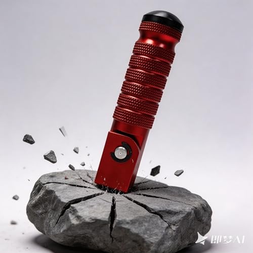 M8 Folding Foot Pegs for E-bike Motorcycle,90Degree Folding Bicycle red