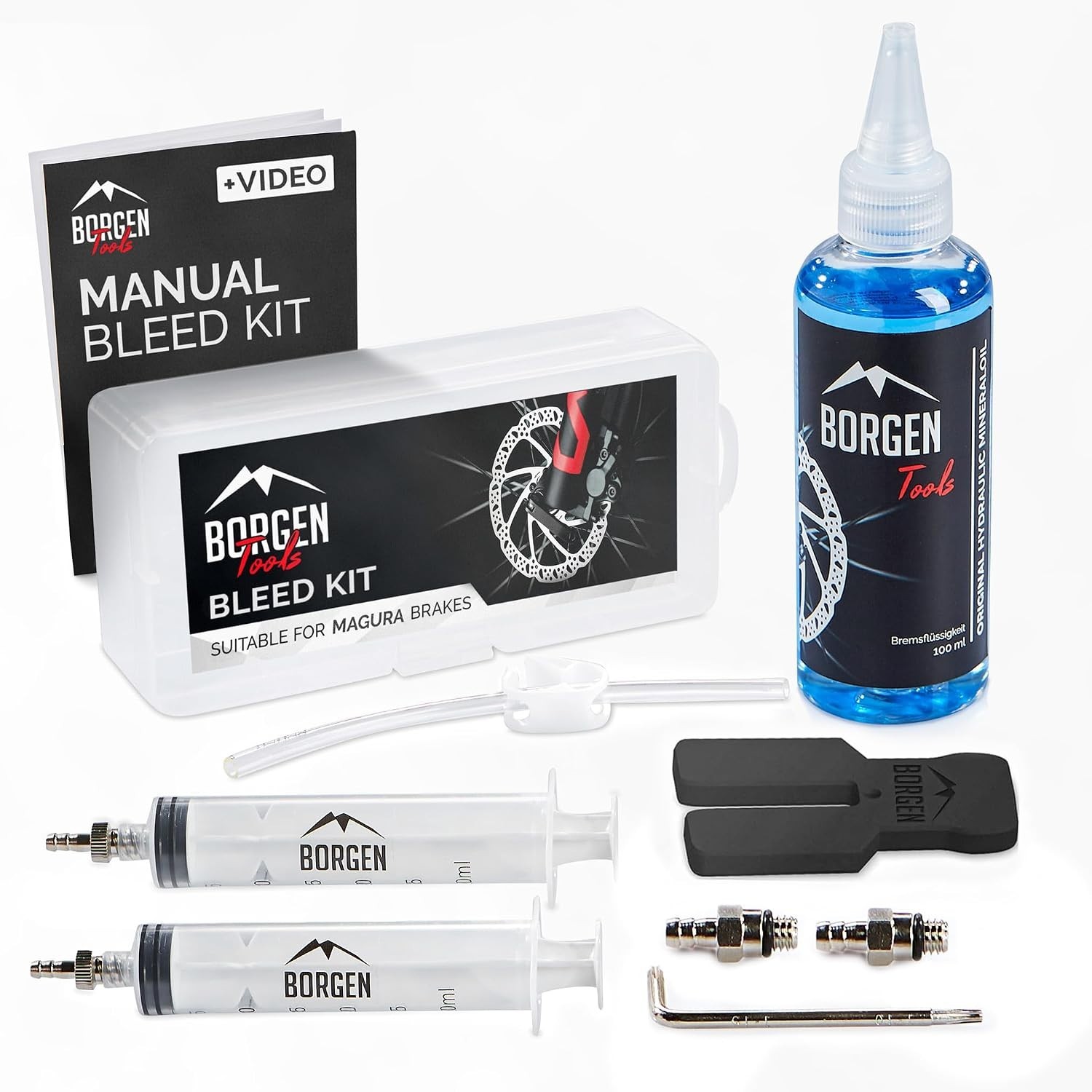 Magura Brake Bleed Kit: 100ml Mineral Oil, Quick Use, Easy Instructions