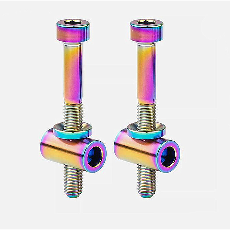 Titanium Bolt M5x30 40mm Bike Seat Post Fixed Ti Screw for Bicycle Seatpost 2pcs