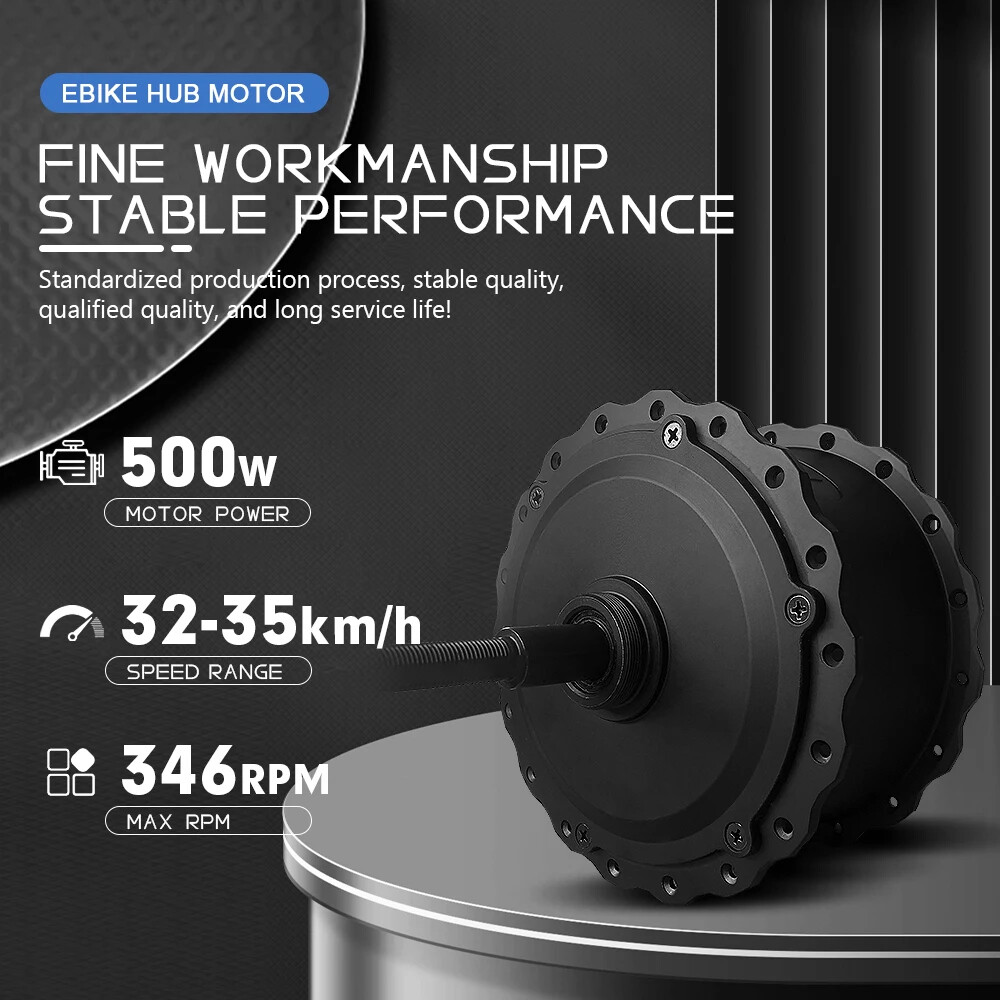 36V 48V 500W E-bike Conversion Kit Rear Rotate Hub Motor Wheel 20-26inch *4.0