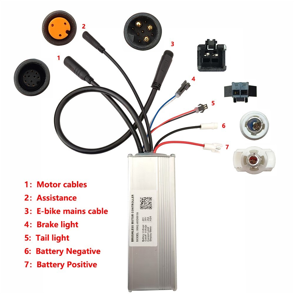Brushless Motor Controller X062-AXD001A 48V EBike Conversion Kit For Meter KDS