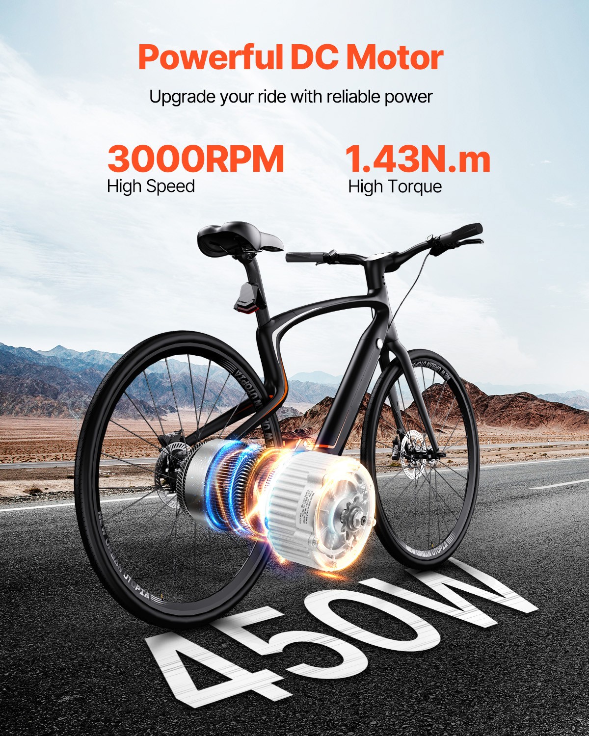 Uimoso 450W 36V DC Motor Kit with Enhanced Speed Controller, 3000 RPM
