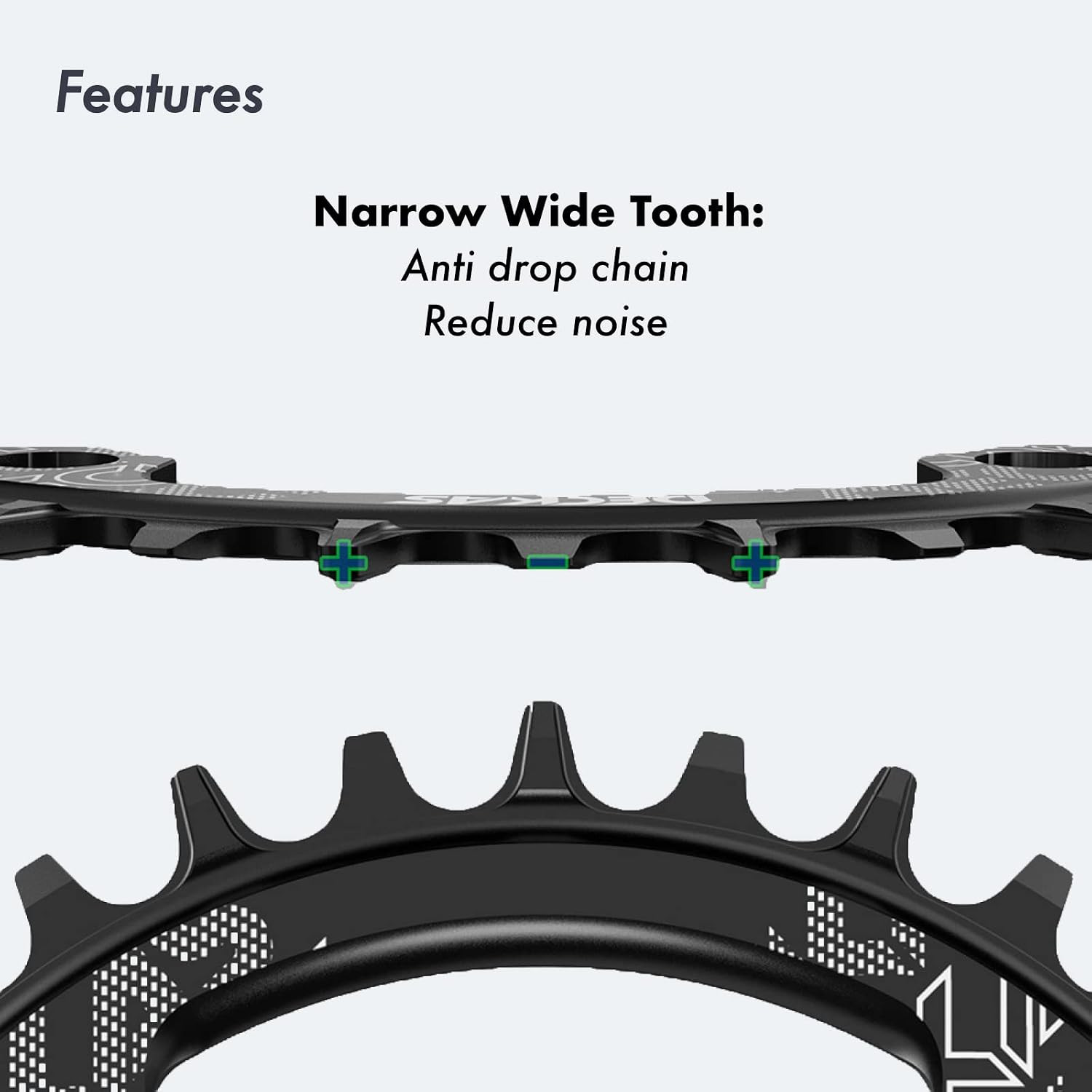 DJC Bike Chainring 104Mm BCD Round/Oval MTB 104BCD 30T to 52T 7/8/9/10/11/12 Spe