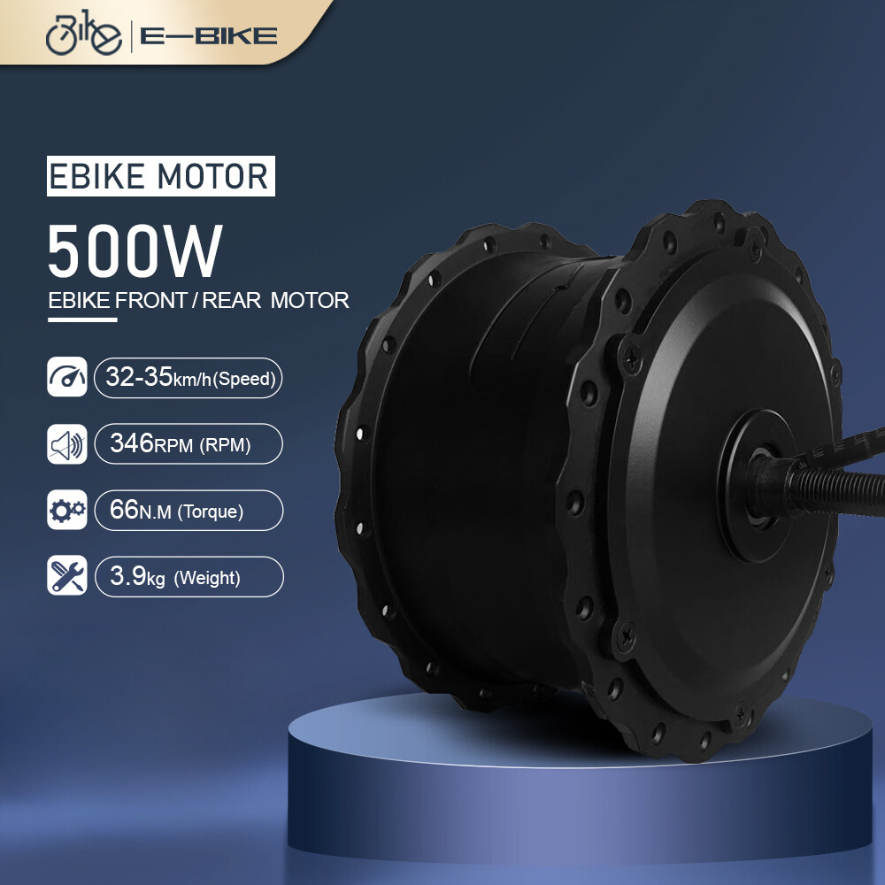 20 24 26er Snow Ebike Fat Tire Motor 36V 48V 500W Brushless Front Rear Hub Motor