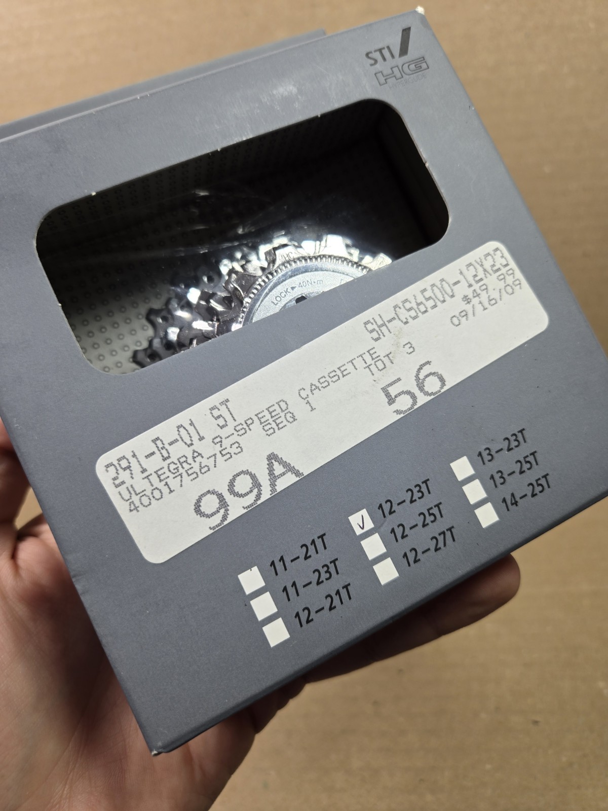 Shimano CS-6500 Ultegra 9-Speed Cassette 12-23T Brand New Old Stock NOS