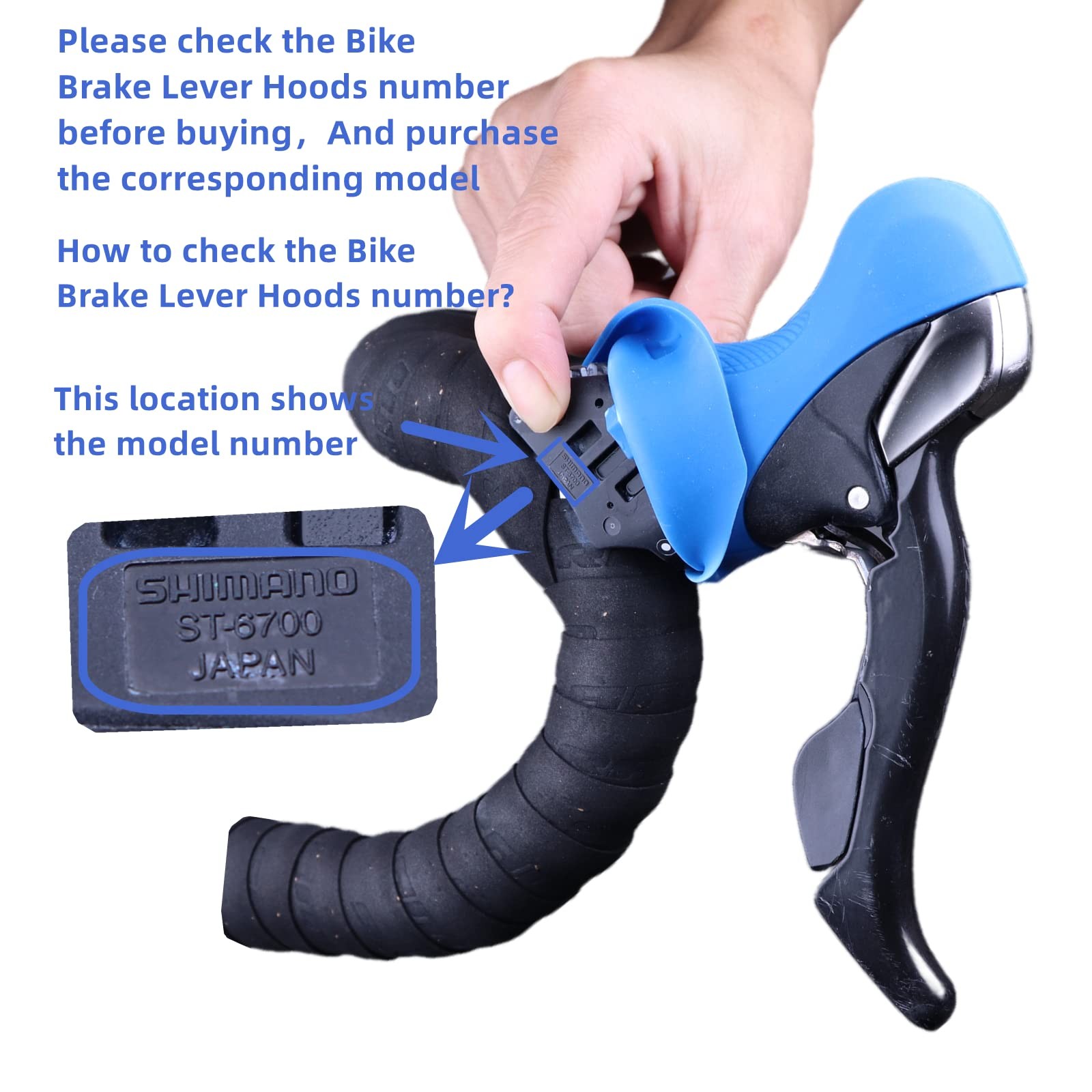 Road Bike Brake Lever Hoods Compatible with Ultegra ST-6700/ST-6703Pair of Bl