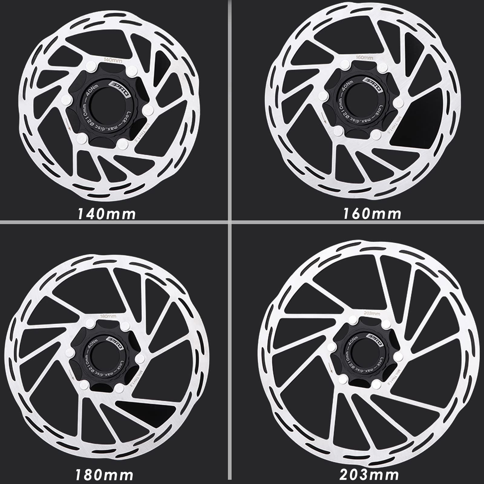 JFOYH 180mm Centerlock Disc Brake Rotor – High Strength, 1.8mm Thickness