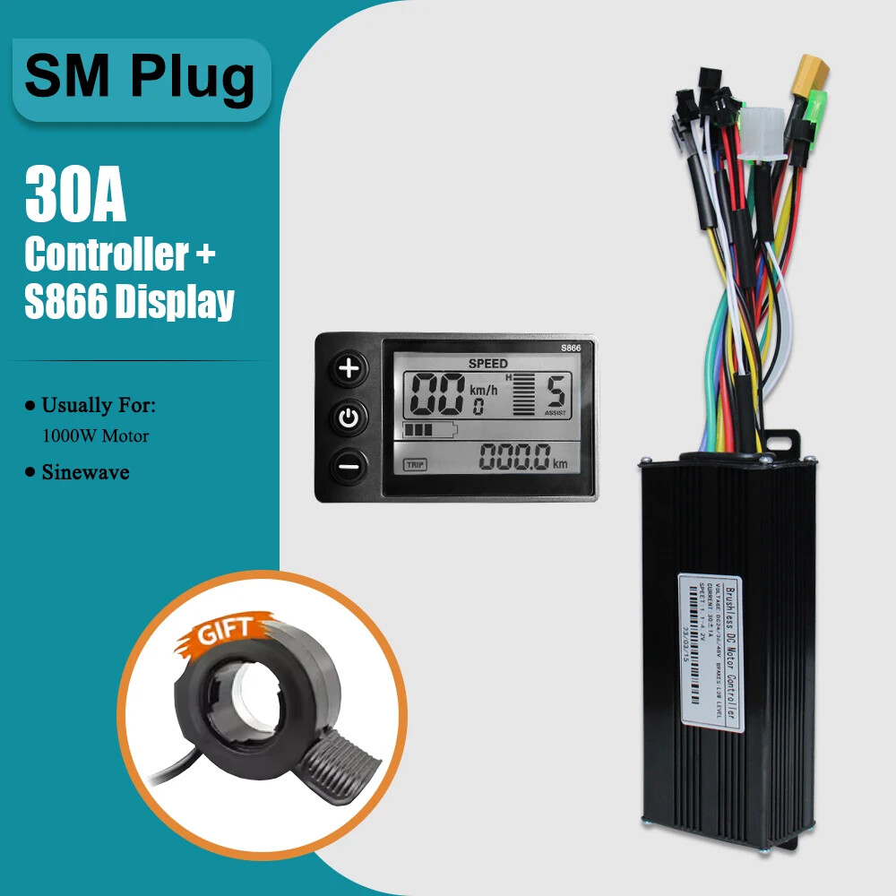 E-bike Three-Mode Sine Wave 36V 48V 17A 26A 30A 40A Controller with LCD Display