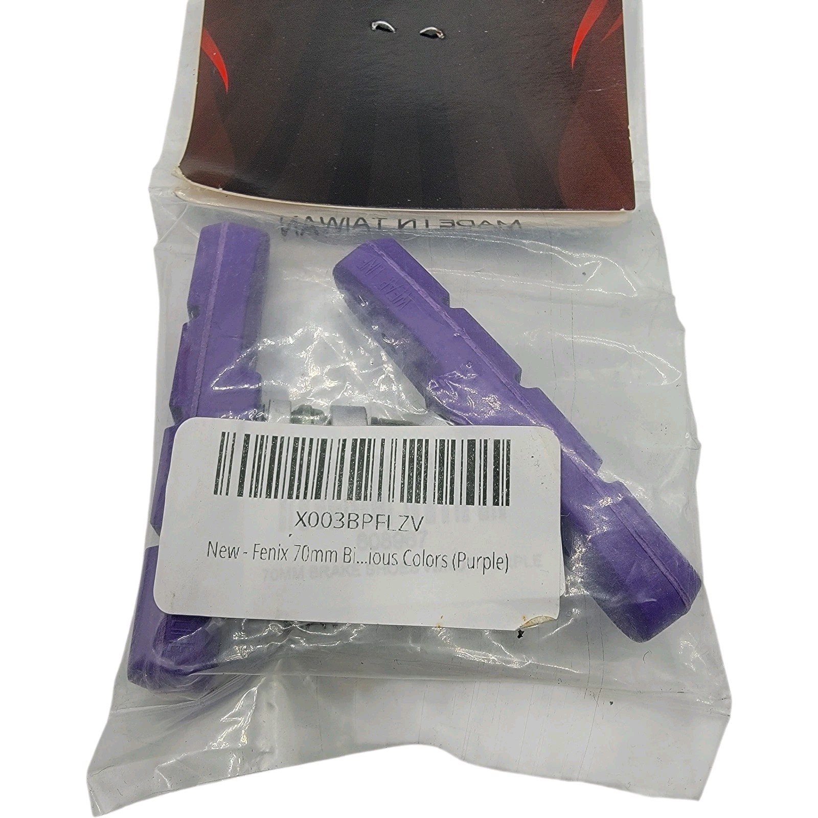 feNIX 70mm Purple BMX Bike Bicycle Brake Pads Custom Color NEW OLD STOCK NOS