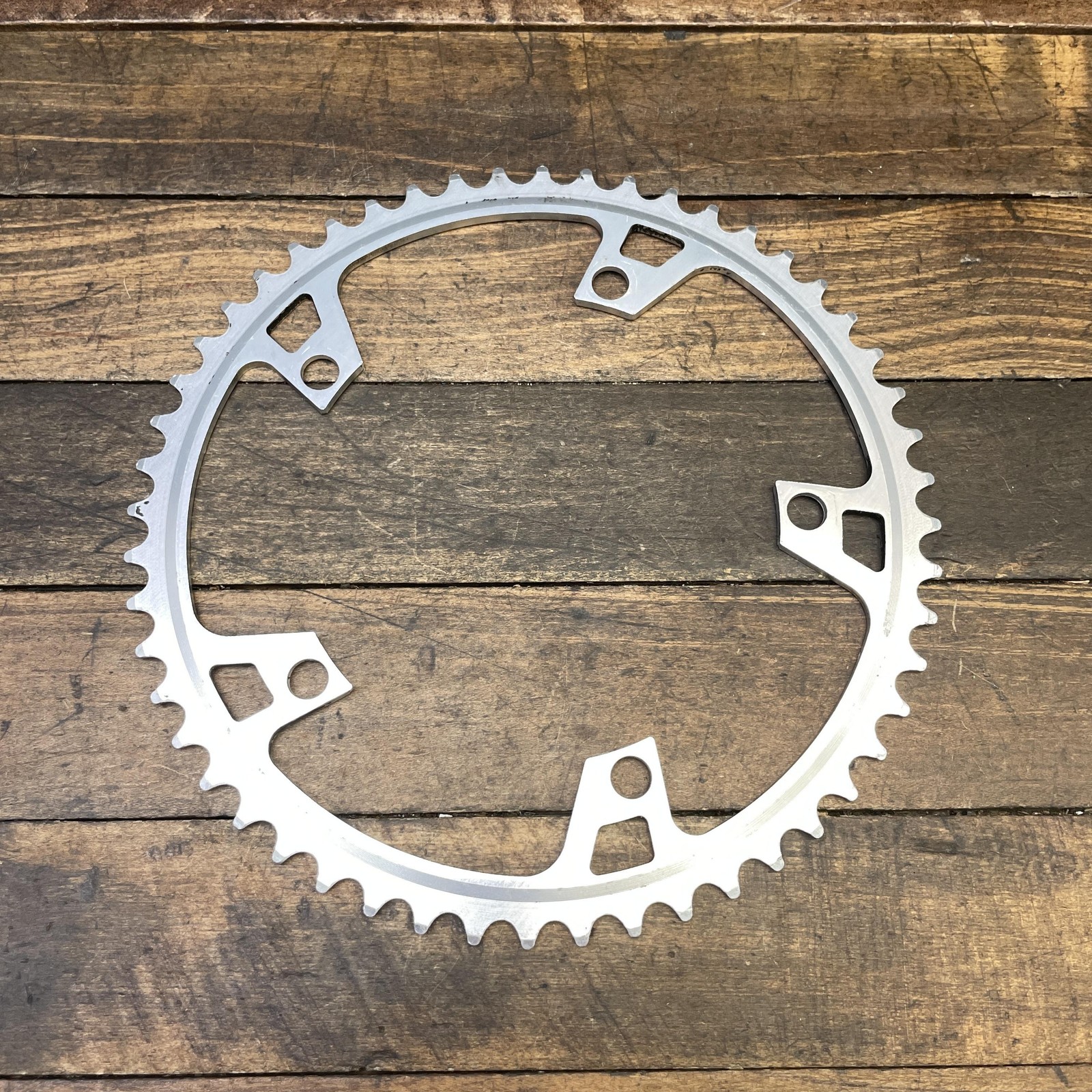Vintage Sakae CR 52T Chainring 144 BCD 5-Arm Silver Turbine Road Bike 52 Tooth