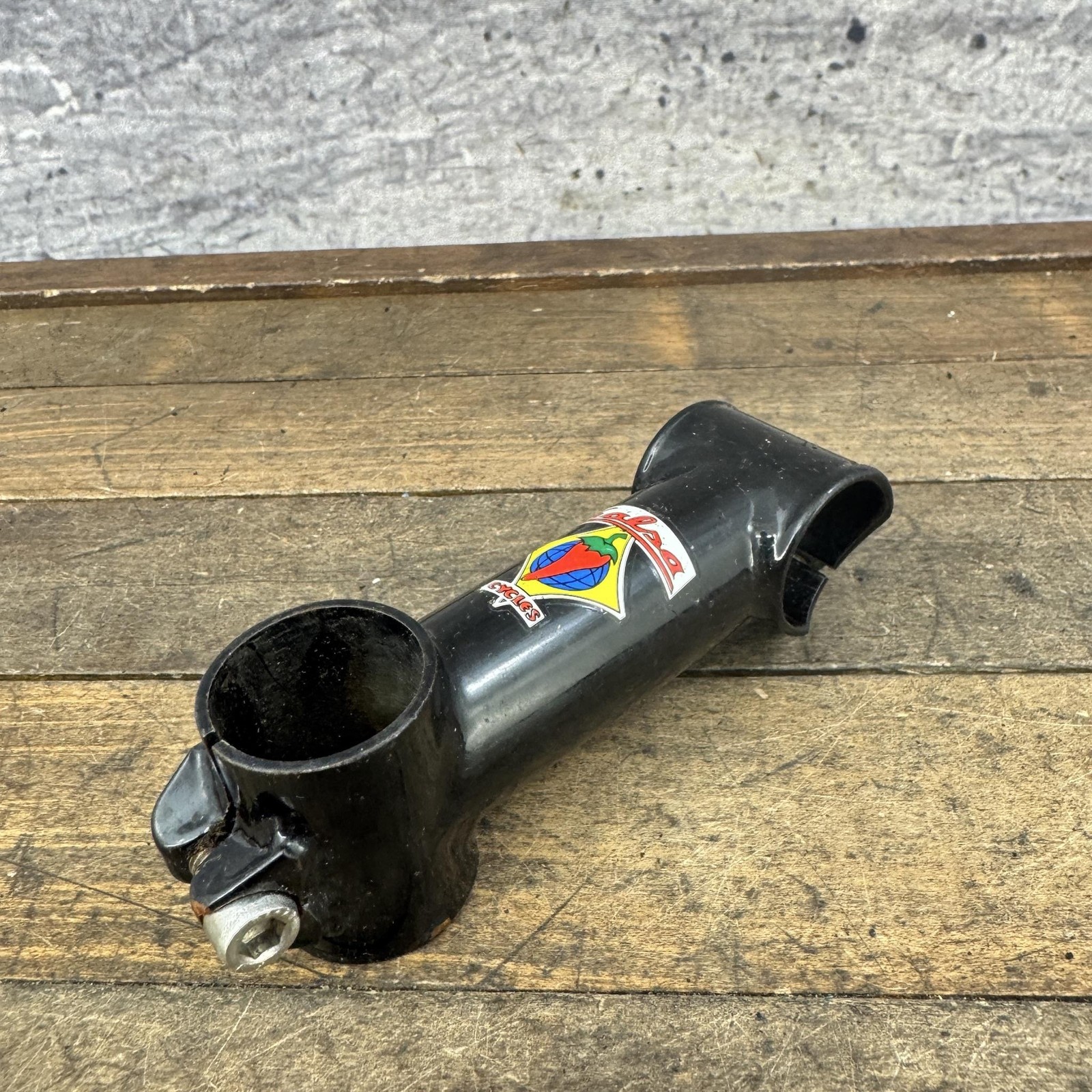 Vintage Salsa Cycles 1in Threadless Stem 25.4 Mm Clamp 80mm Black Steel MTB 90s