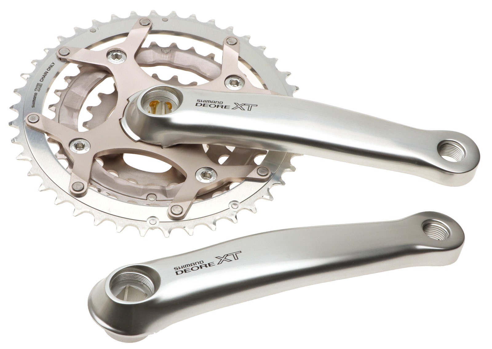 Shimano Deore XT FC-M739 8 Speed Crankset JIS 165mm Silver 223242 NOS NEW NIB