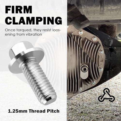 14PCS M8-1.25x20mm Rear Differential Cover Bolt,Bolts for Differentials Cover