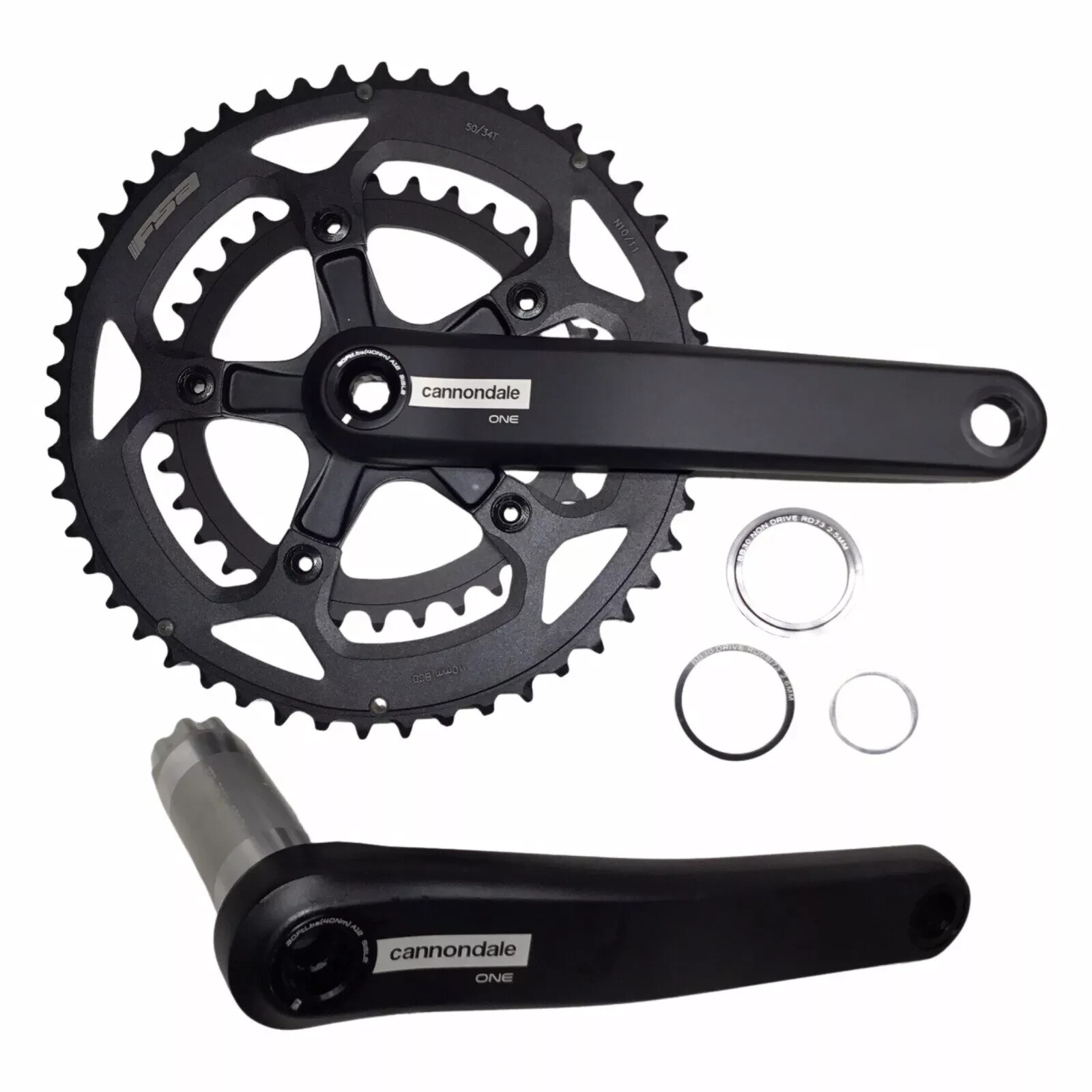 FSA Cannondale One 50-34T Compact BB30 Crankset 10/11 Speed 172.5 OR 175mm