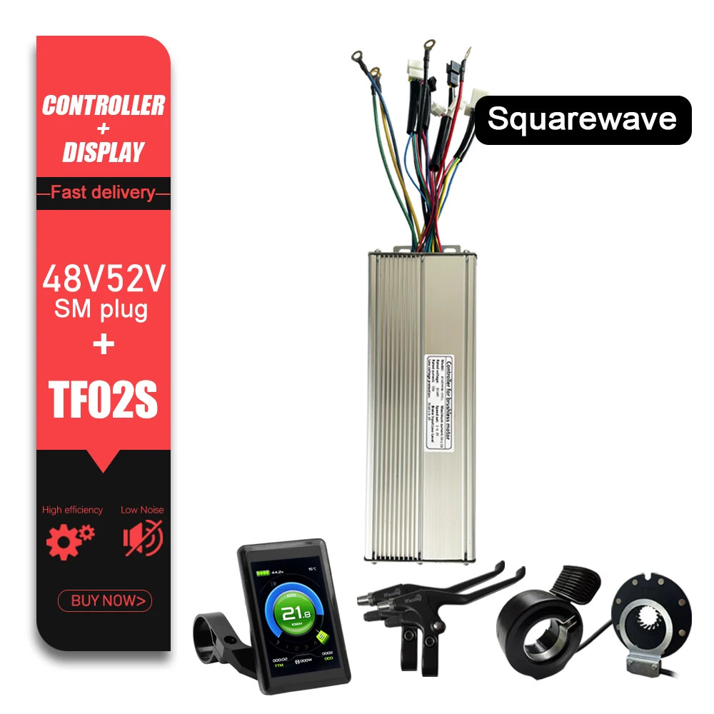 KT Ebike Controller 48V/52V/72V 50A with Color LCD3 LCD8YU Display for E-Scooter