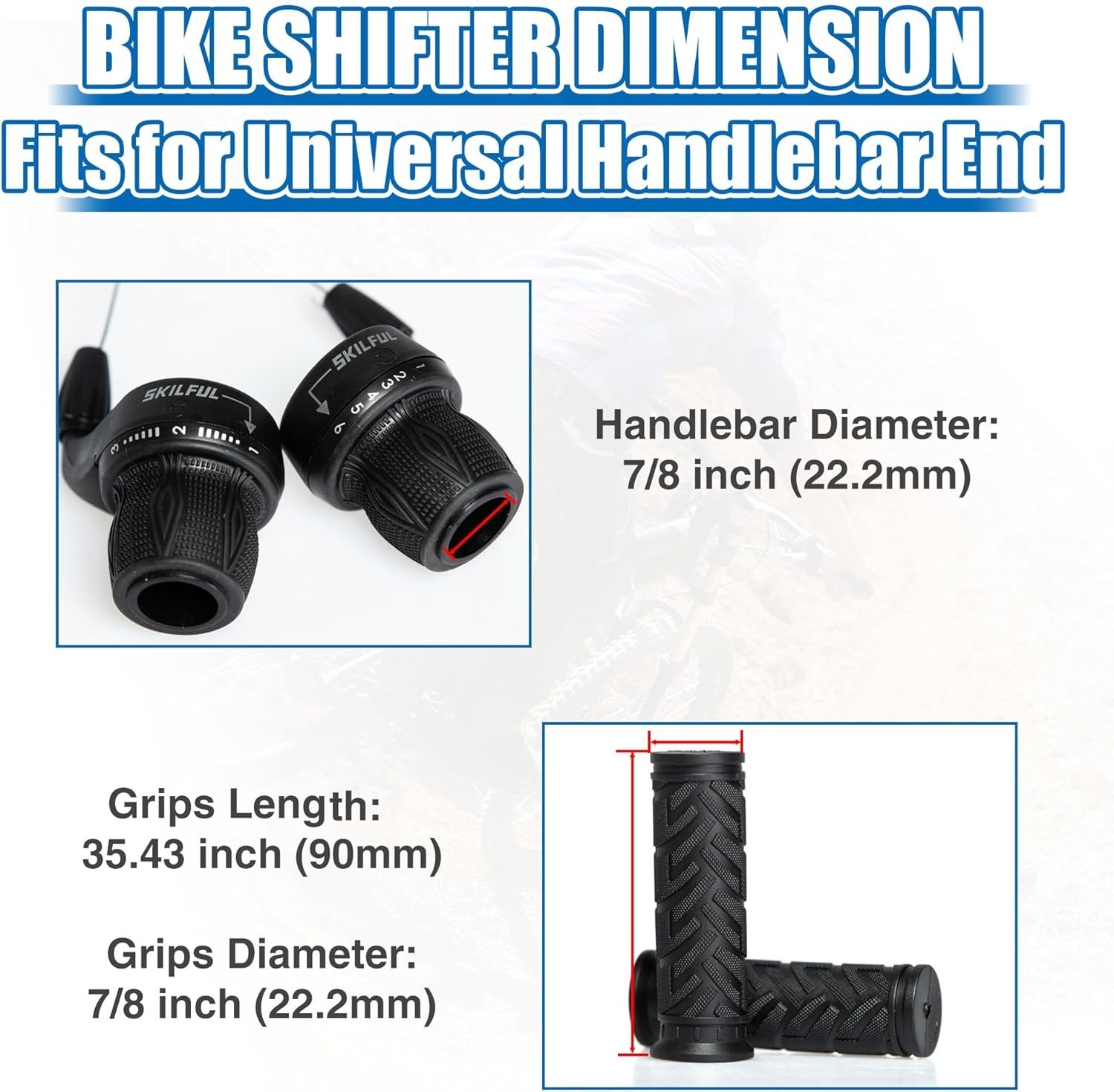 Bicycle 21 Speed Twist Shifter Lever 3 x 7 Speed Grip Shift Left and Right Shift