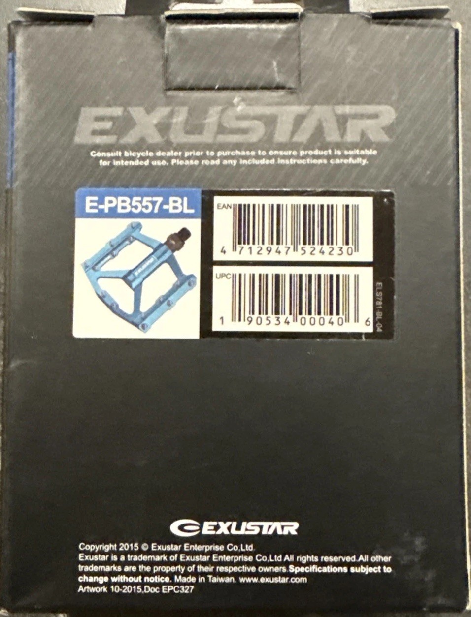 Exustar Pedals EPB557BL Turquoise Blue Aluminum 14oz/pr NIB NICE!