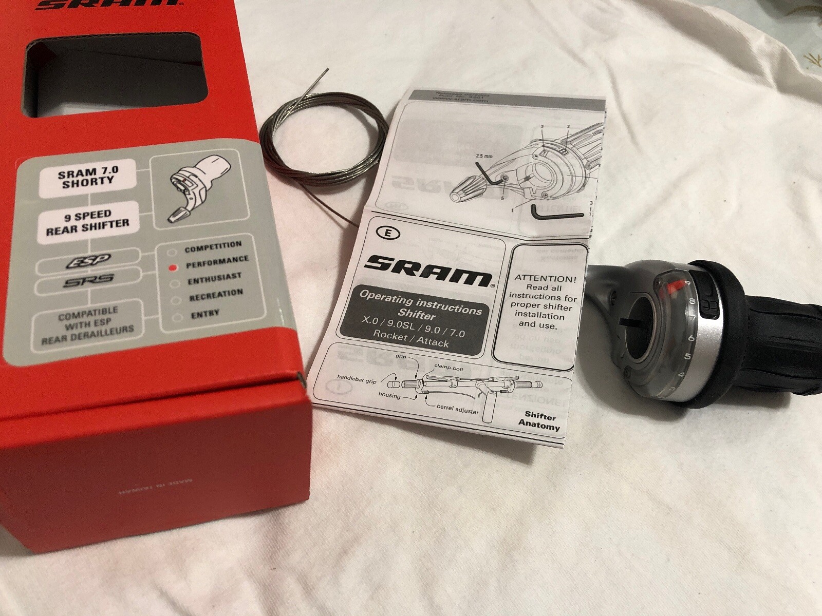 SRAM 7.0 Shorty 9 speed Rear Shifter NEW OEM