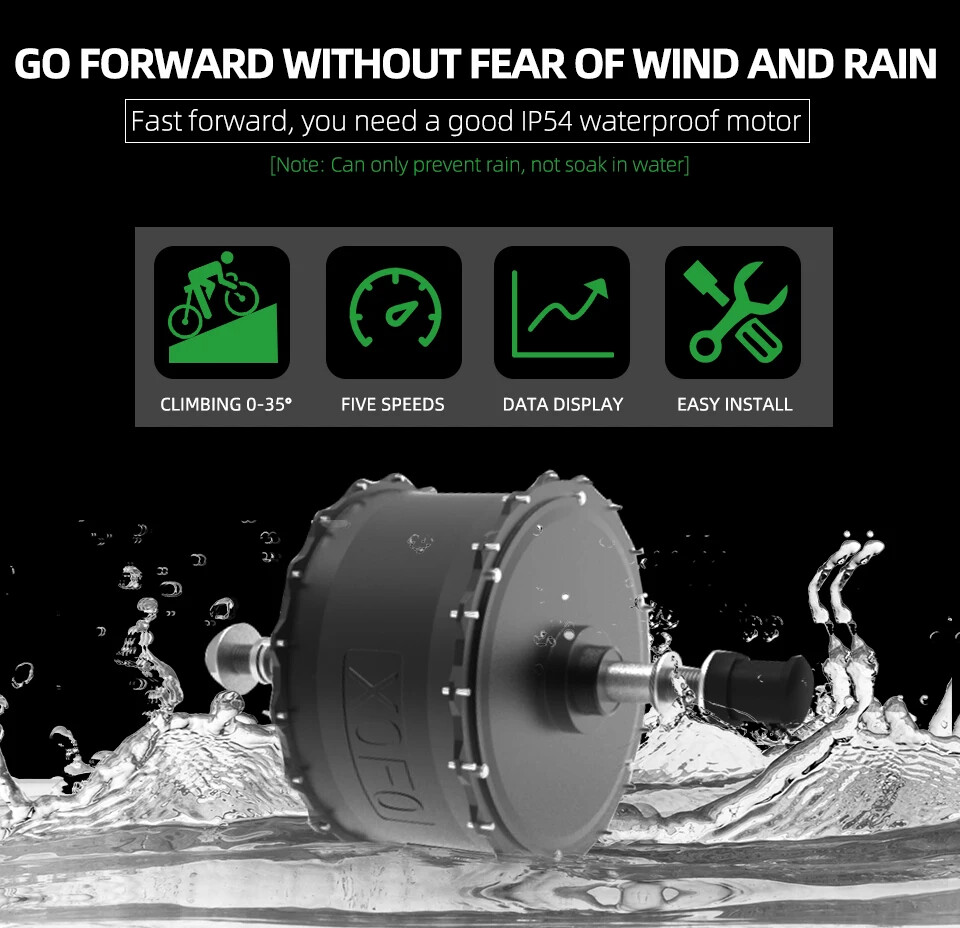 48V 1000W 20 24 26in Snow Fat Ebike Conversion Kit Rear Brushless Gear Hub Motor