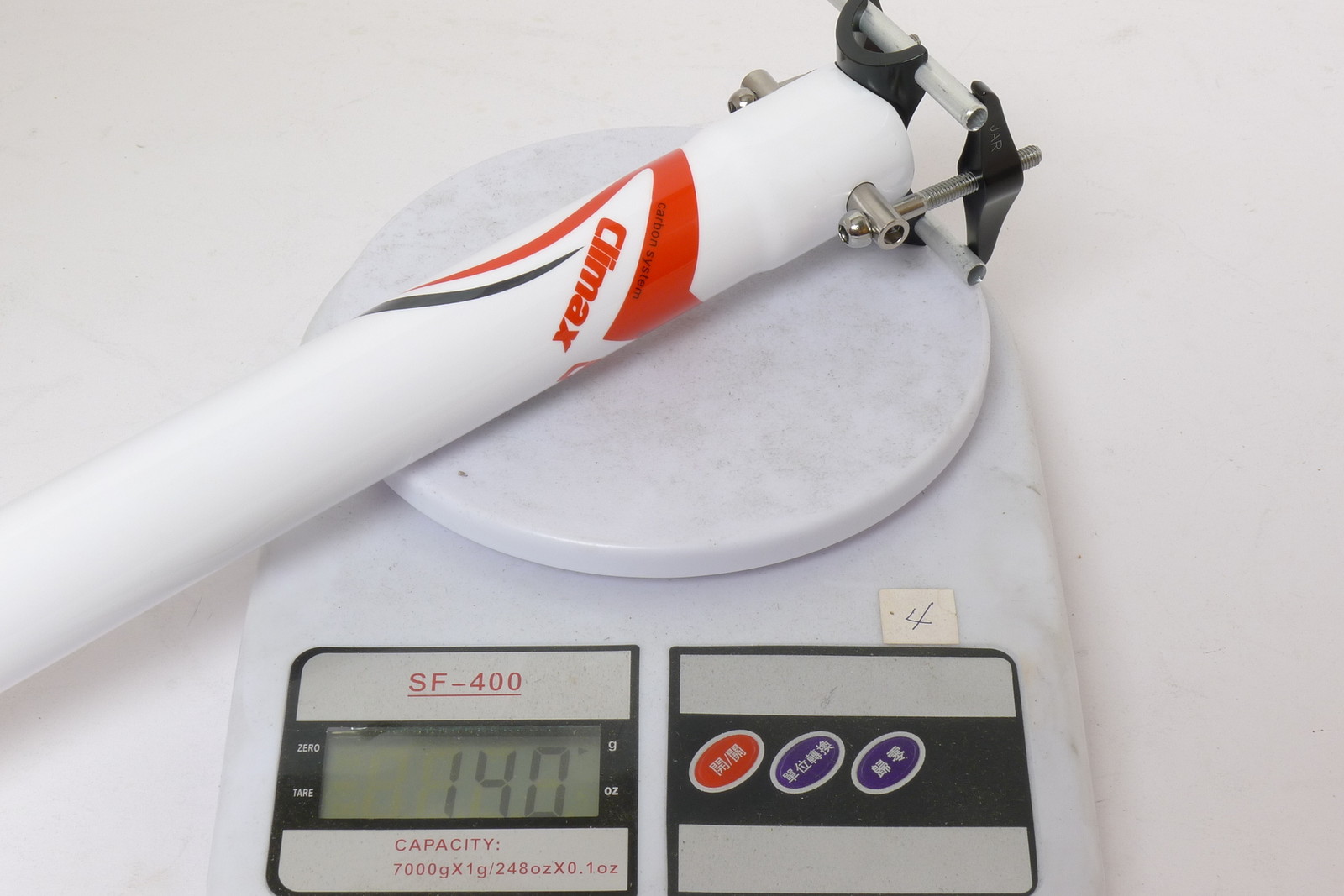 mr-ride 140g,31.6x350mm Climax SP02B gloss carbon Seatpost Road MTB bike White