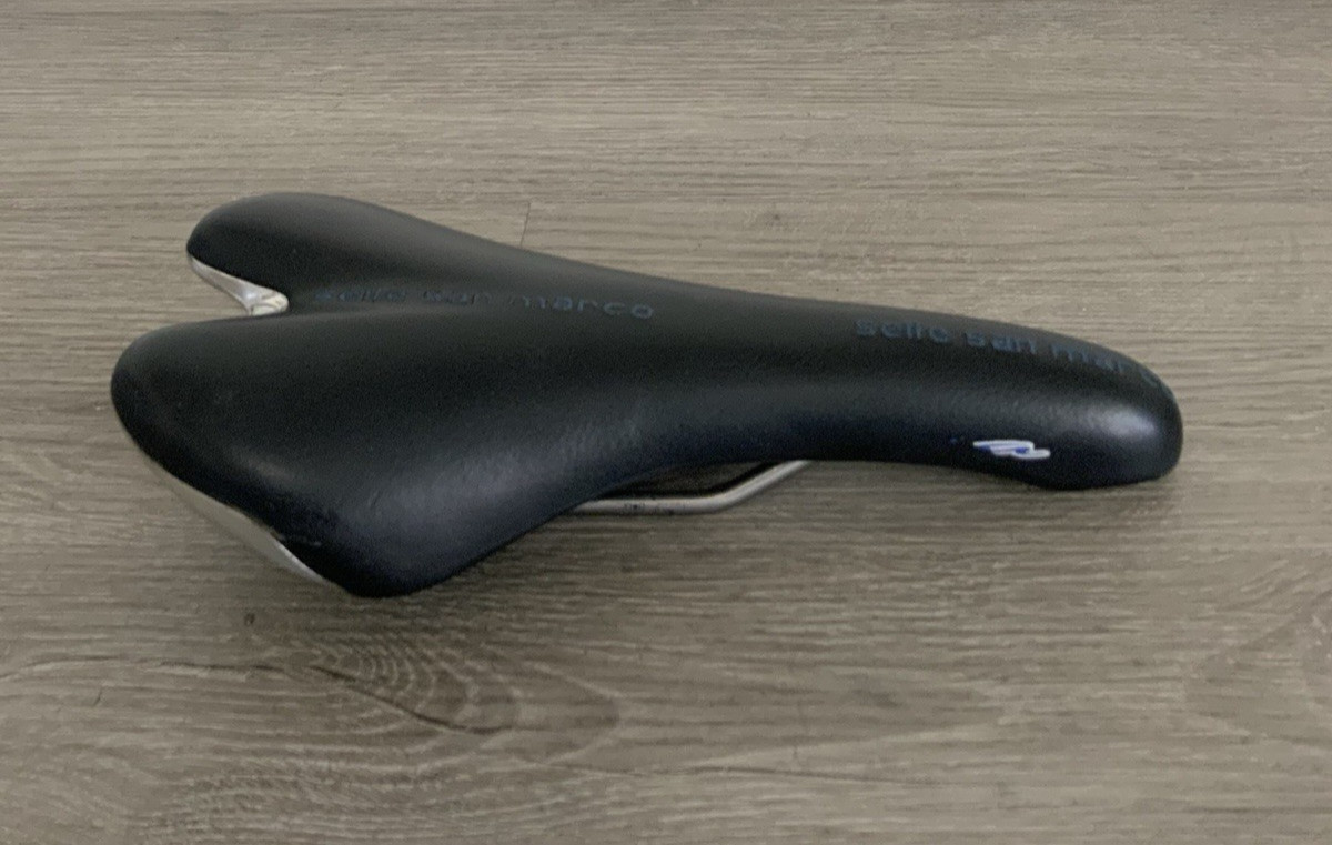 SELLE SAN MARCO SADDLE 238 GRAMS TITANIUM STAYS 125 MM X 278 MM EMBROIDERED