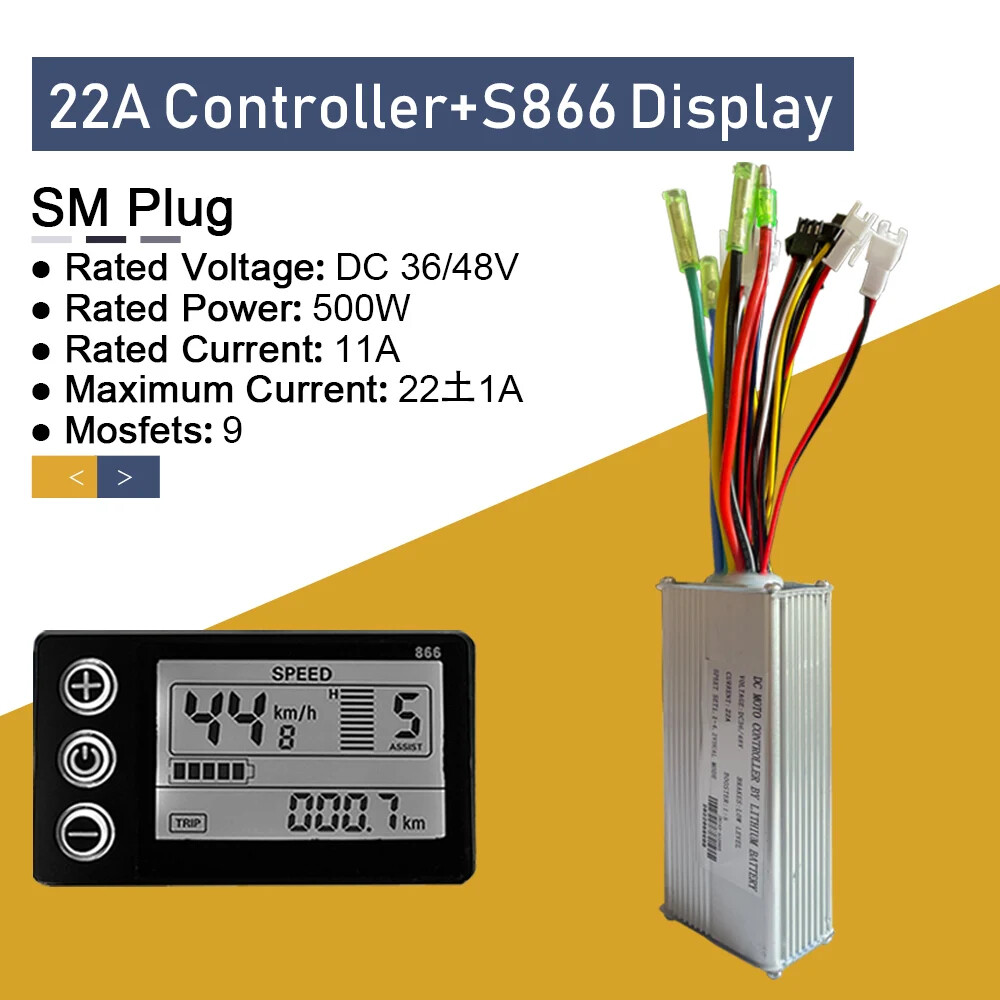 E-bike Sine Wave 15-35A Controller with LCD DIsplay For Hub Motor 250W-1500W