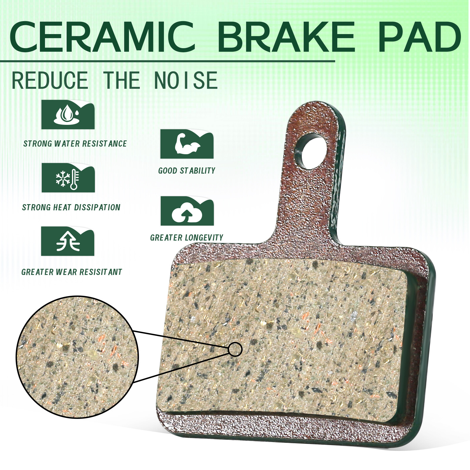 2pair BUCKLOS Ceramic Disc Brake Caliper Pad MTB for Shimano Tektro E10.11 MT200