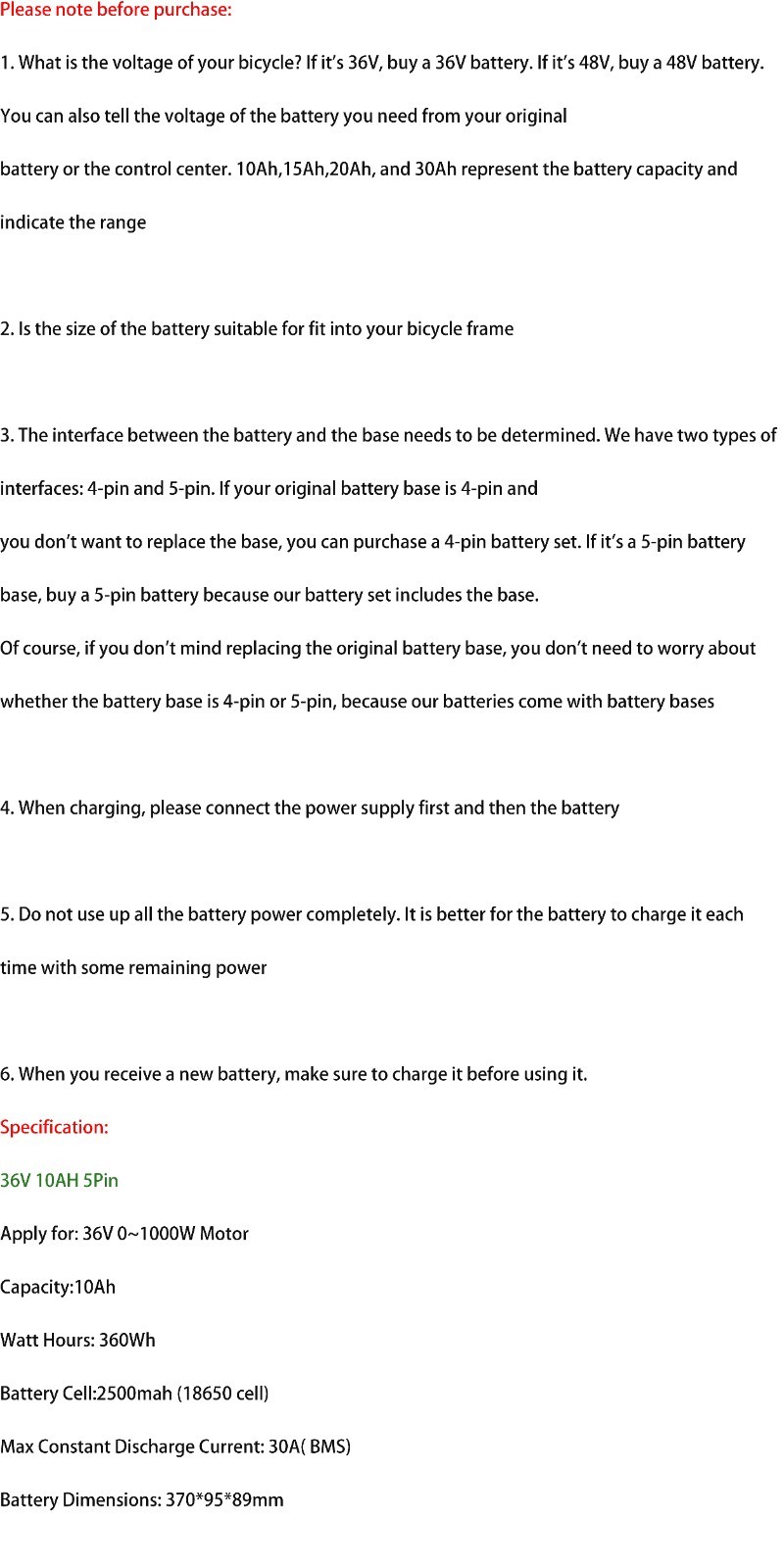 36V 48V 52V Hailong Lithium Ebike Battery BMS 5-Pin ≤2000W Electric Bike Motor